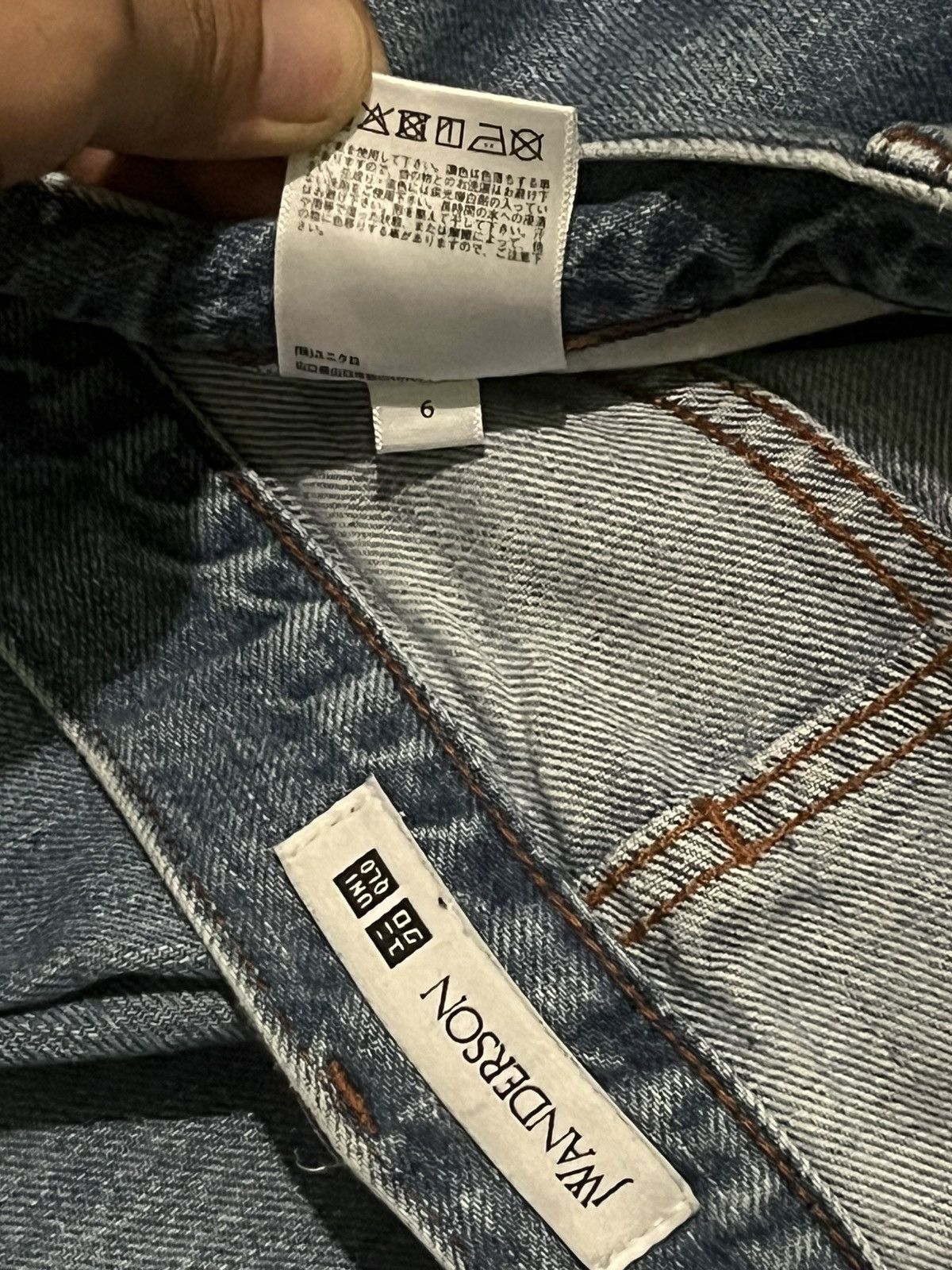 JW Anderson × Japanese Brand × Uniqlo Vintage Japan J.W Anderson x Uniqlo Blue Washed Flare Jeans Size US 33 - 18 Thumbnail