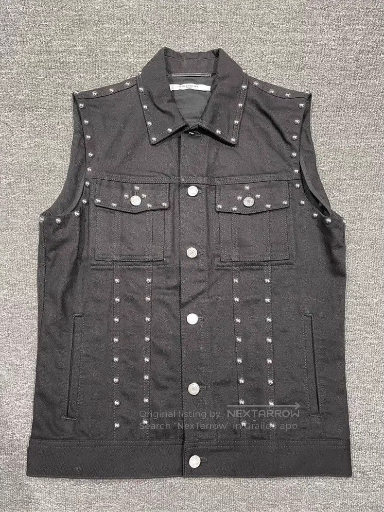 Givenchy Givenchy Studded denim vest Size US S / EU 44-46 / 1 - 1 Thumbnail