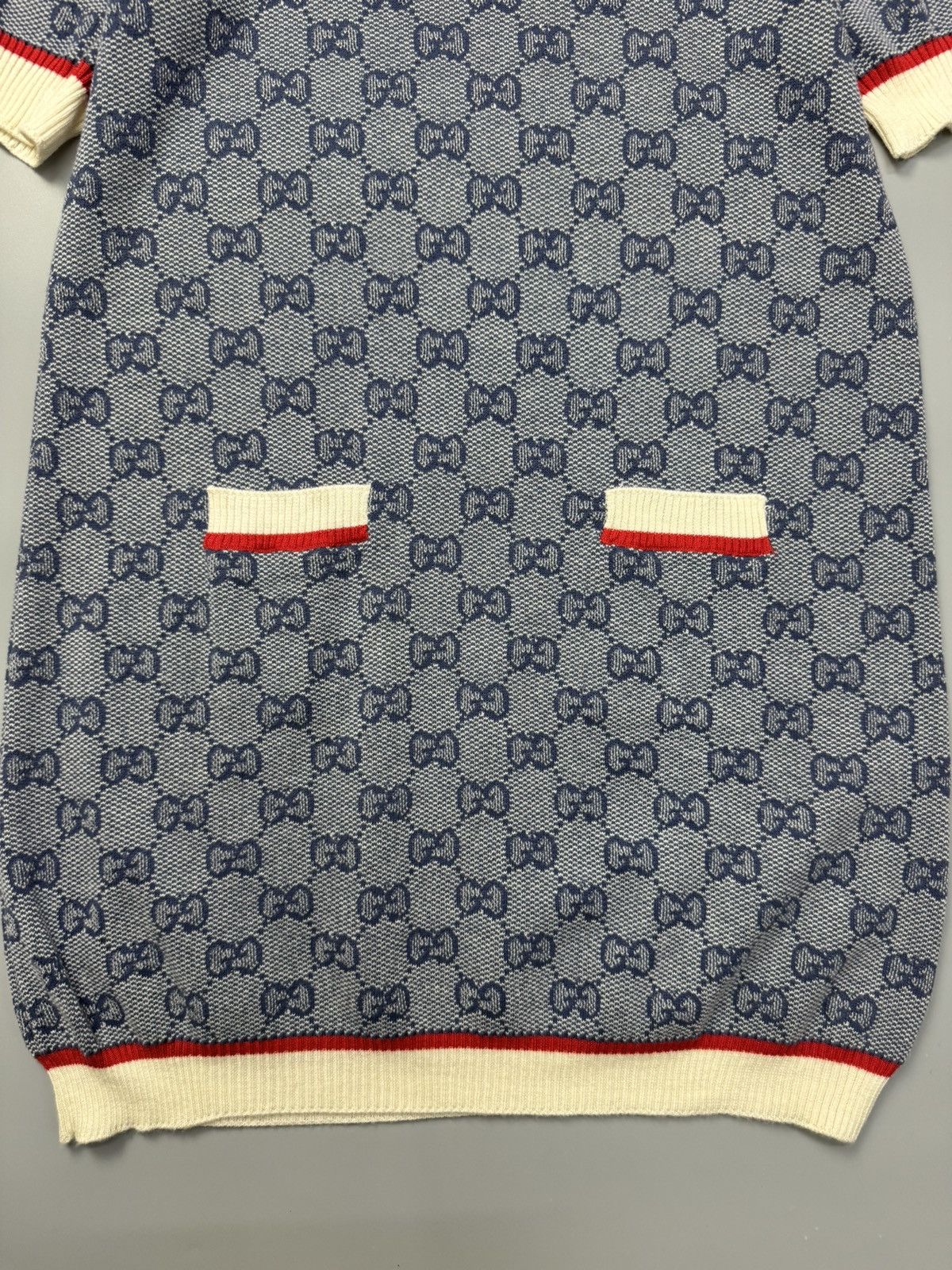 Gucci 2000s Gucci GG Monogram Knit Blouse Size M / US 6-8 / IT 42-44 - 3 Thumbnail
