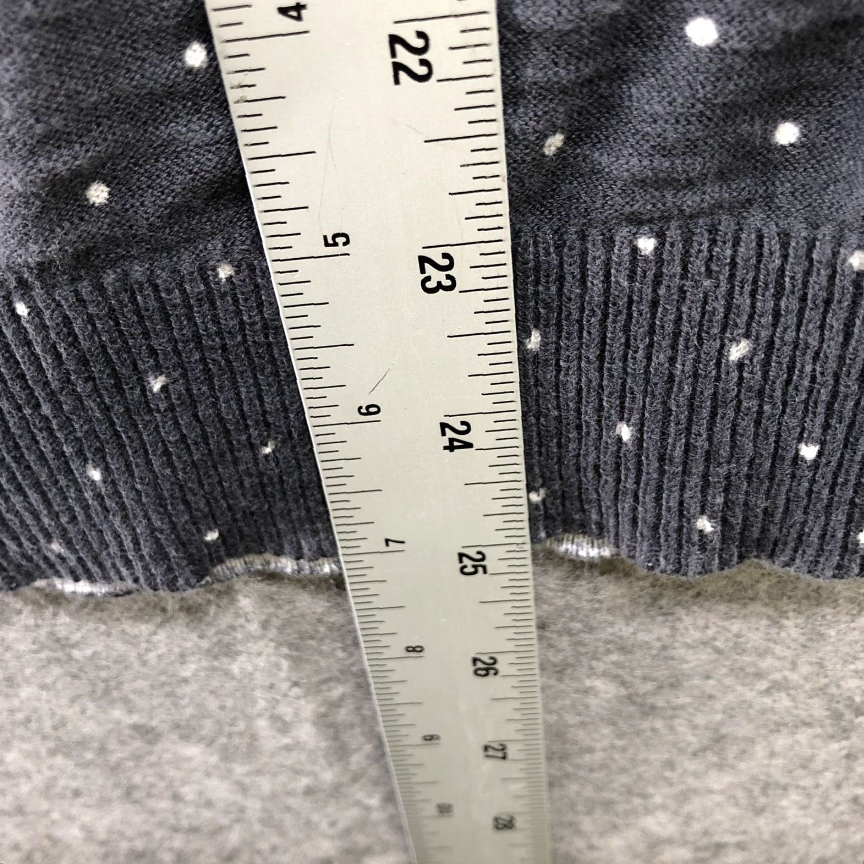 Loft VINTAGE LOFT Short Sleeve Sweater Womens S Gray Polka Dot Lightweight Cotton Crewneck Pullover Size S / US 4 / IT 40 - 7 Thumbnail