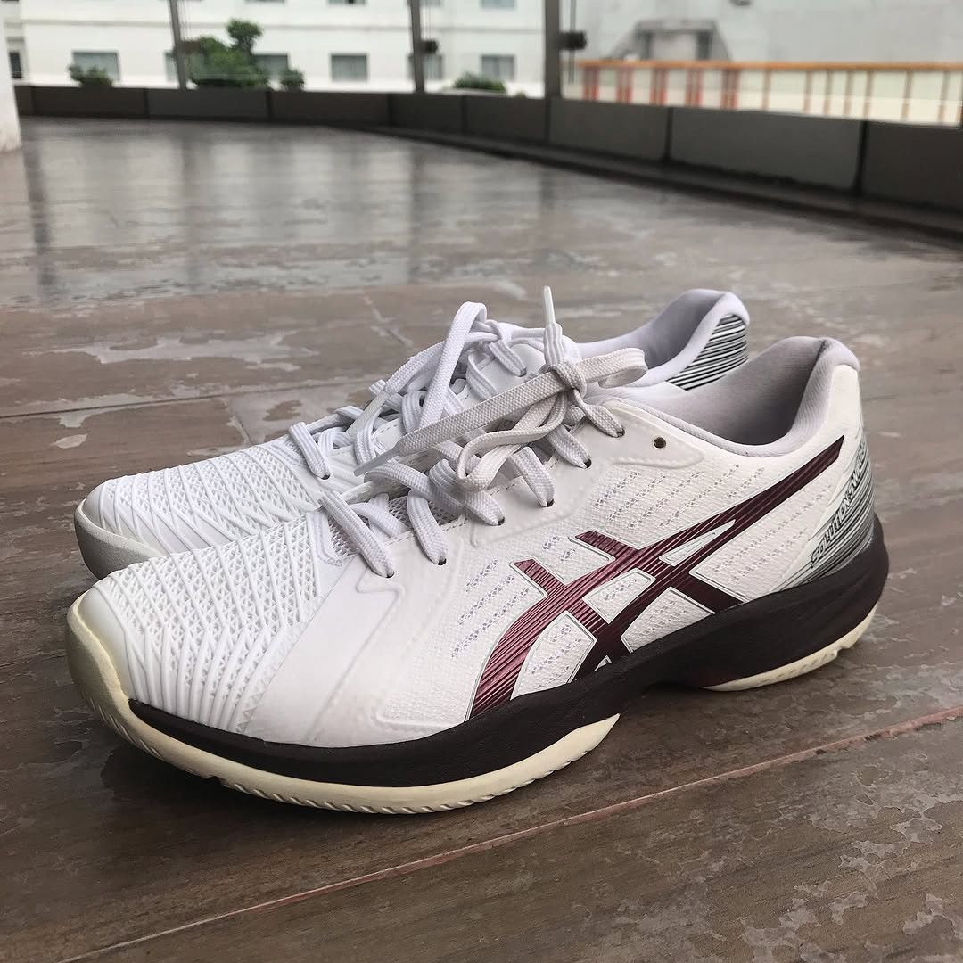 Asics Asics Mens Solution Swift FF White Antique Brown Running jog Size US 8 / EU 41 - 7 Thumbnail