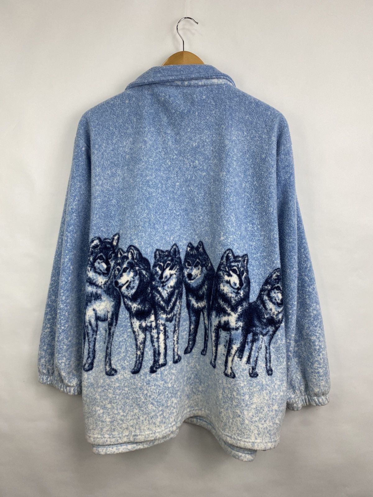 Native 🇺🇸 Vintage 90s Wolf Fleece USA Animal Rare Retro Y2K Hype Size US XL / EU 56 / 4 - 5 Thumbnail