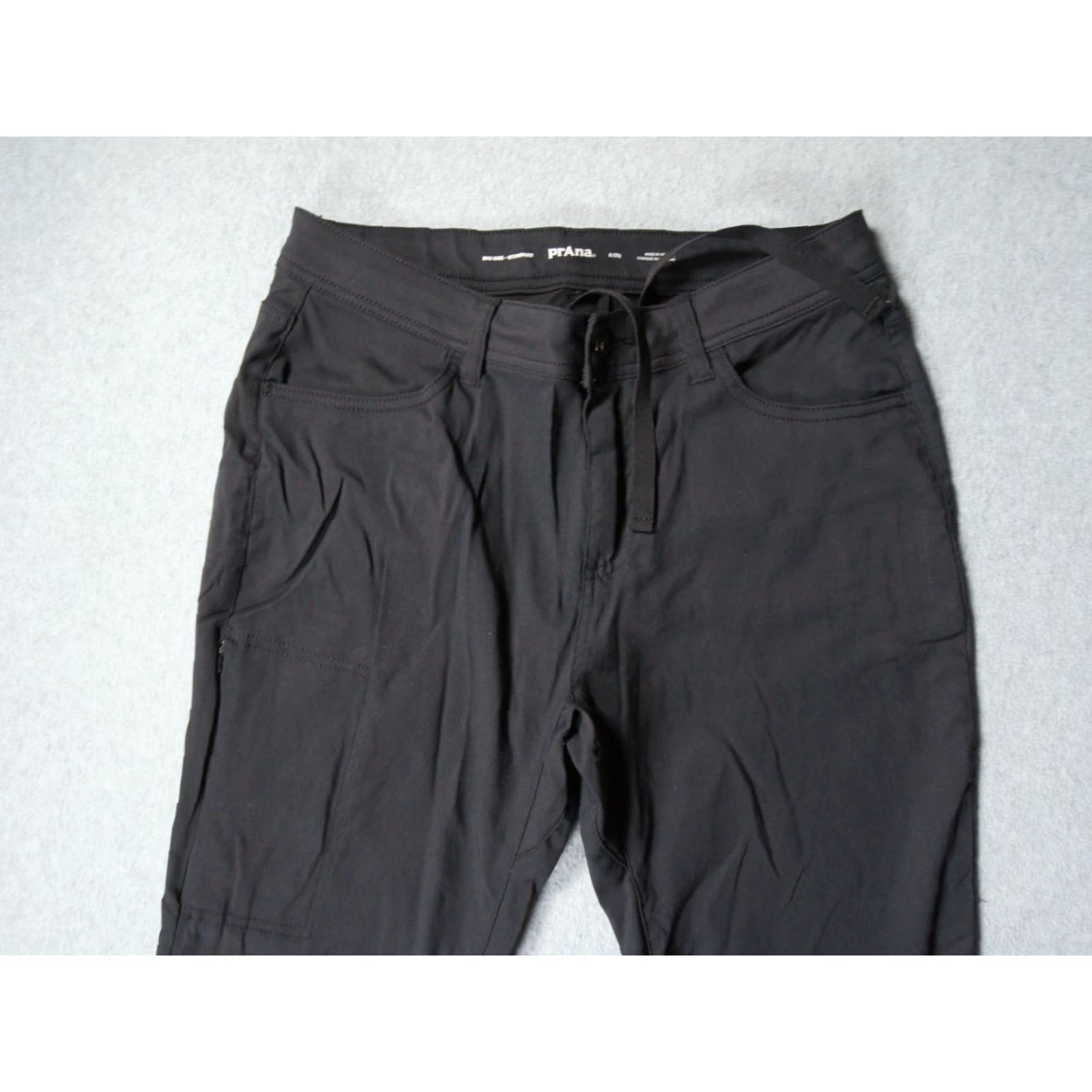Prana Prana Pants Womens 6 Black Mid Rise Outdoors Hike Camp Regular 30 In Inseam Chino Nylon Spandex Logo Solid Stretch Casual Travel Shirt? Size 28" / US 6 / IT 42 - 2 Thumbnail