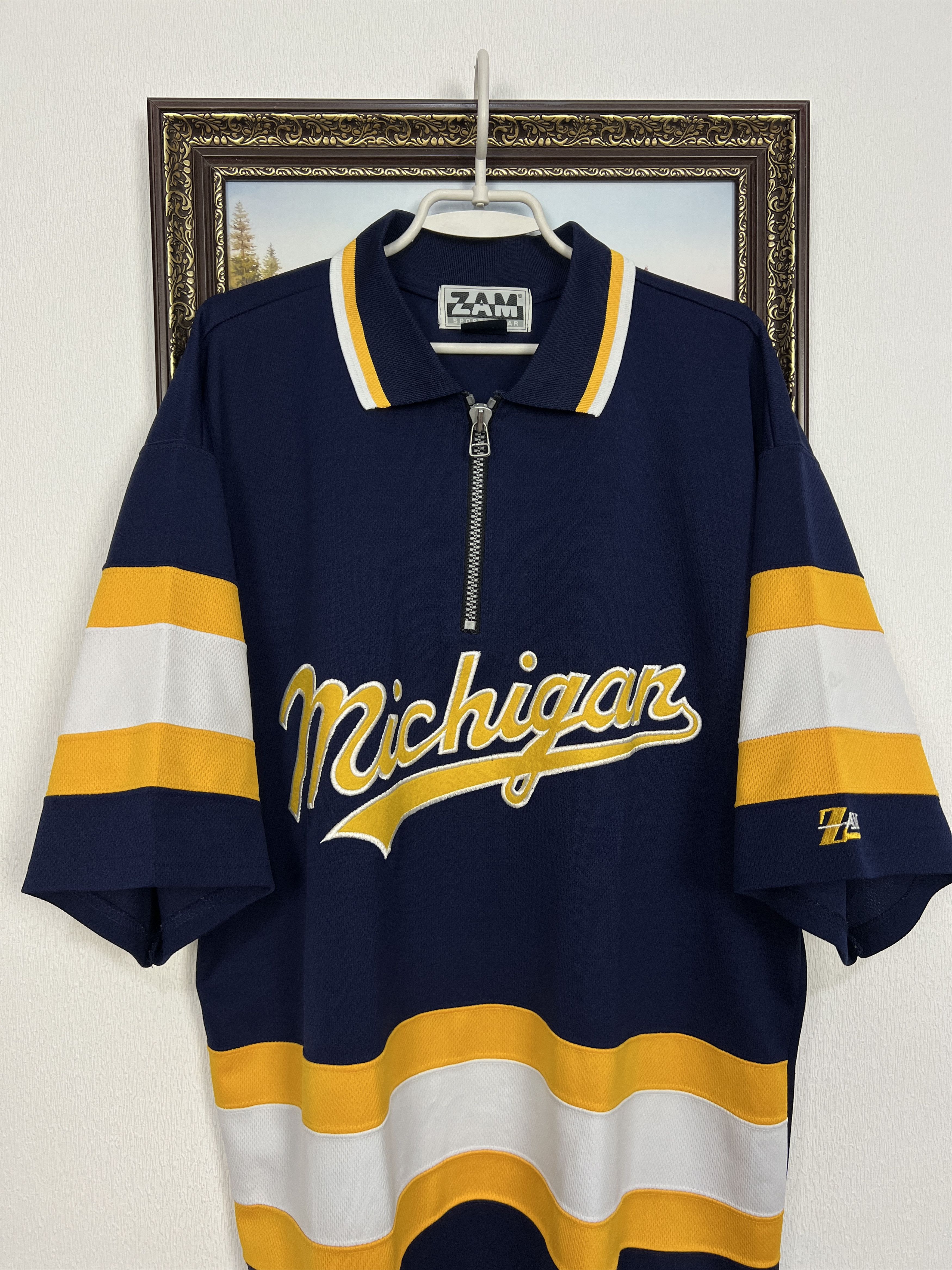 Vintage Michigan Wolverines NCAA Jersey Shirt Trikot Rare Size US XL / EU 56 / 4 - 2 Thumbnail