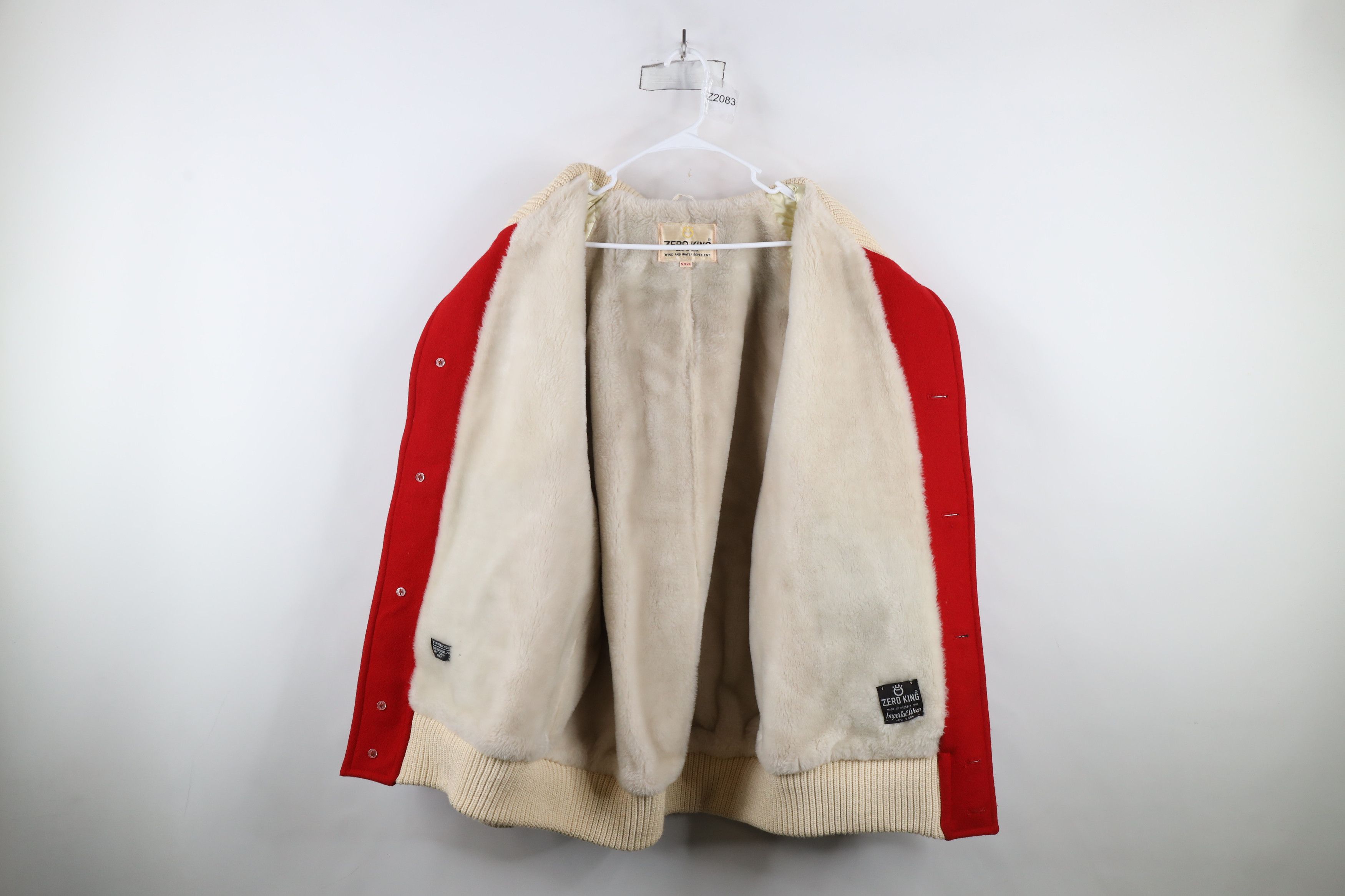 Vintage Vintage 60s Streetwear Lined Wool Shawl Bomber Jacket USA Size US XL / EU 56 / 4 - 7 Thumbnail