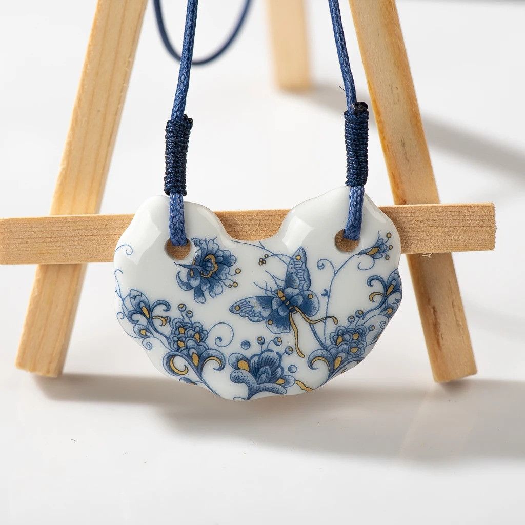 Handmade Butterfly Pendant Necklace Handmade Jewelry Gift For Her Size ONE SIZE - 4 Thumbnail