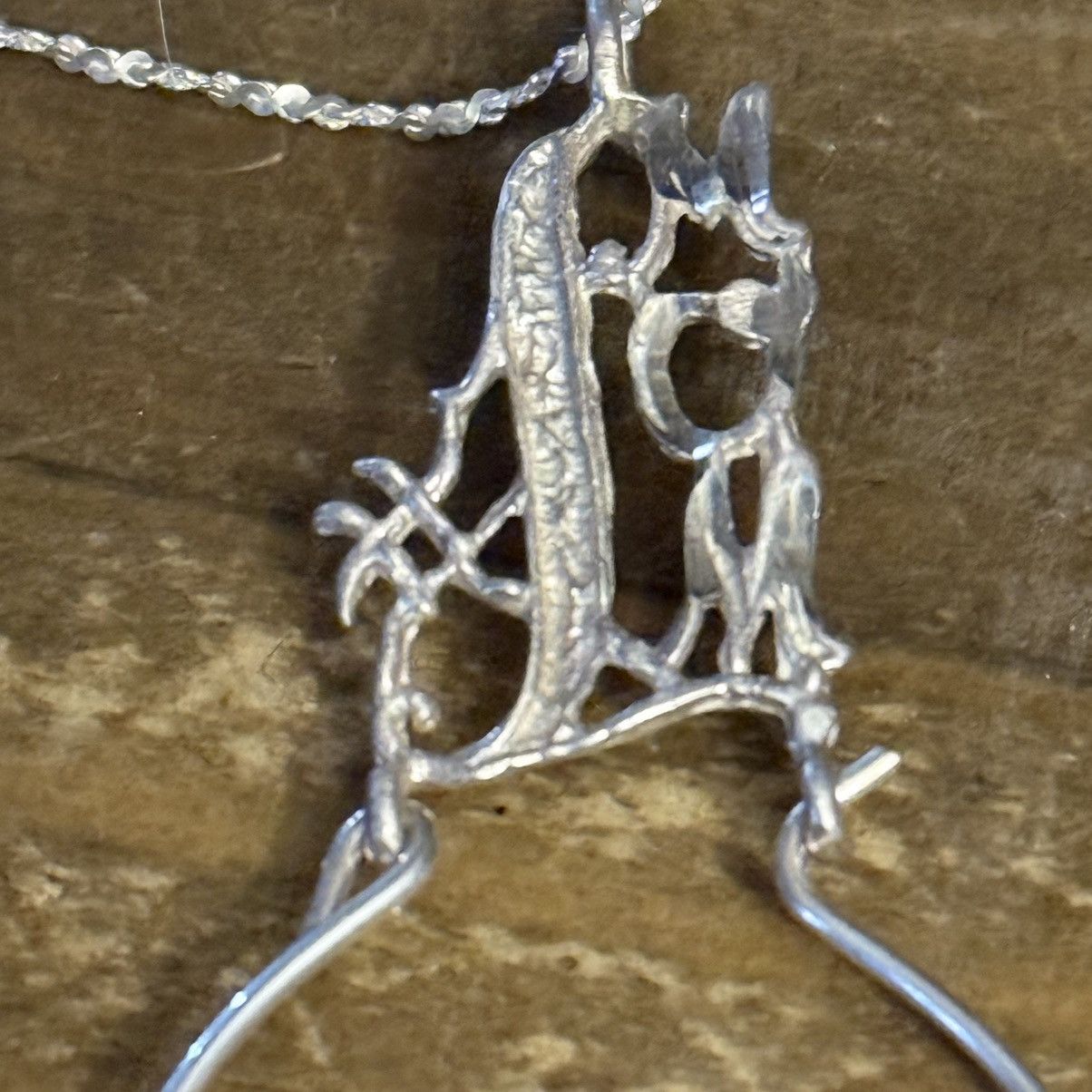 Vintage Vintage 925 silver #1 Mom charm holder pendant necklace Size ONE SIZE - 3 Thumbnail