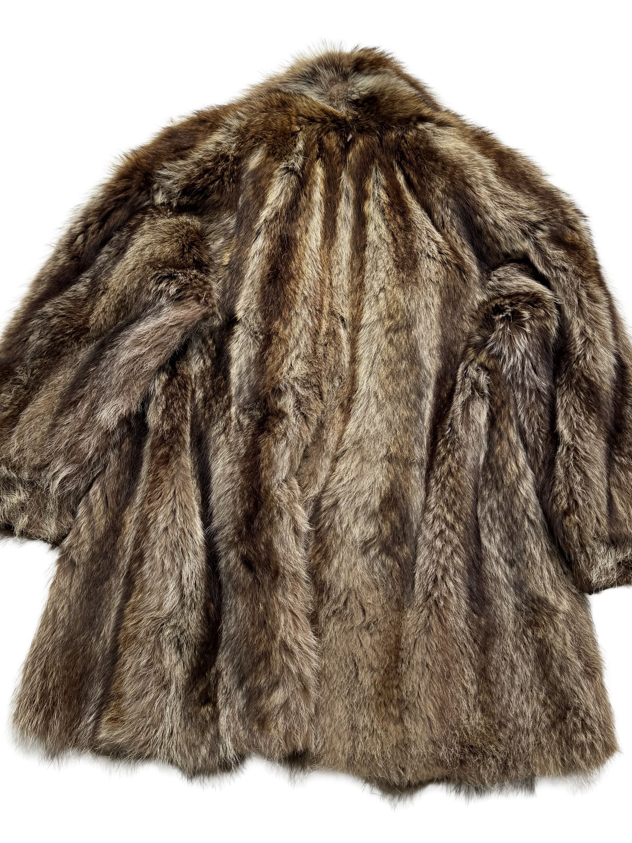 Vintage Vintage Real Fur Coat Brown Long Fur Jacket Winter Luxury Size L / US 10 / IT 46 - 22 Thumbnail
