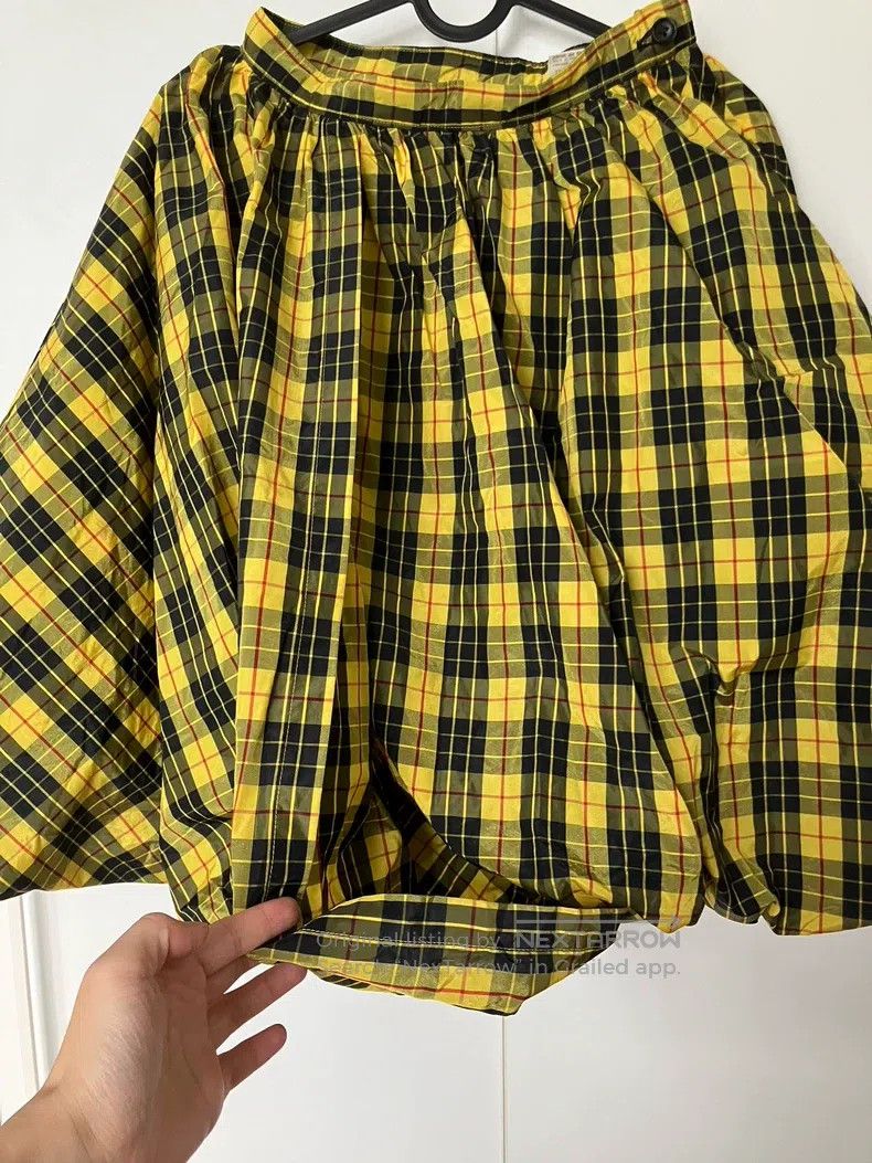 Comme des Garcons Comme Des Garcons size S Yellow plaid puffy skirt Size 23" - 2 Thumbnail