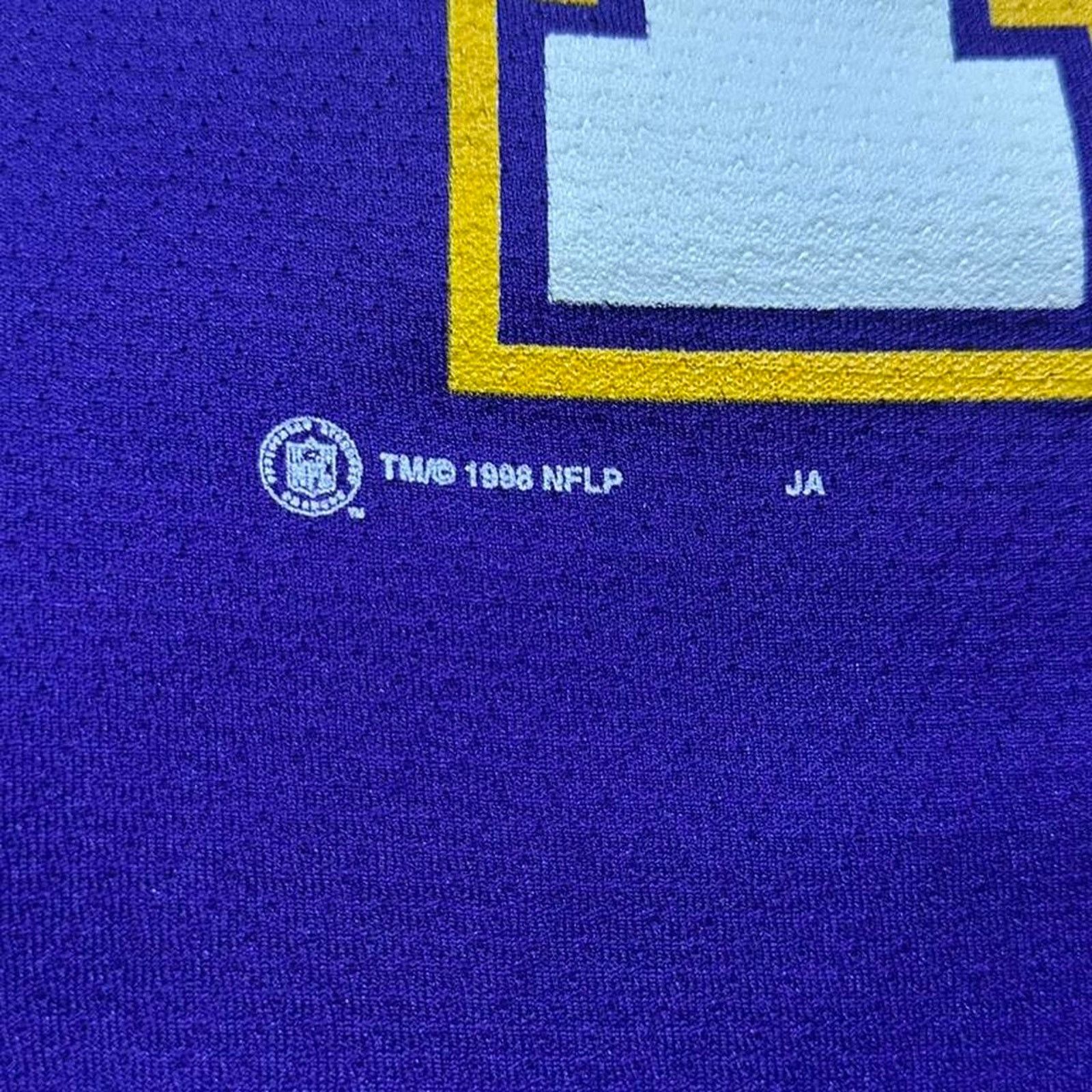 Hanes Vintage 90s Minnesota Vikings Randy Moss Jersey Purple Shirt Size US L / EU 52-54 / 3 - 3 Thumbnail