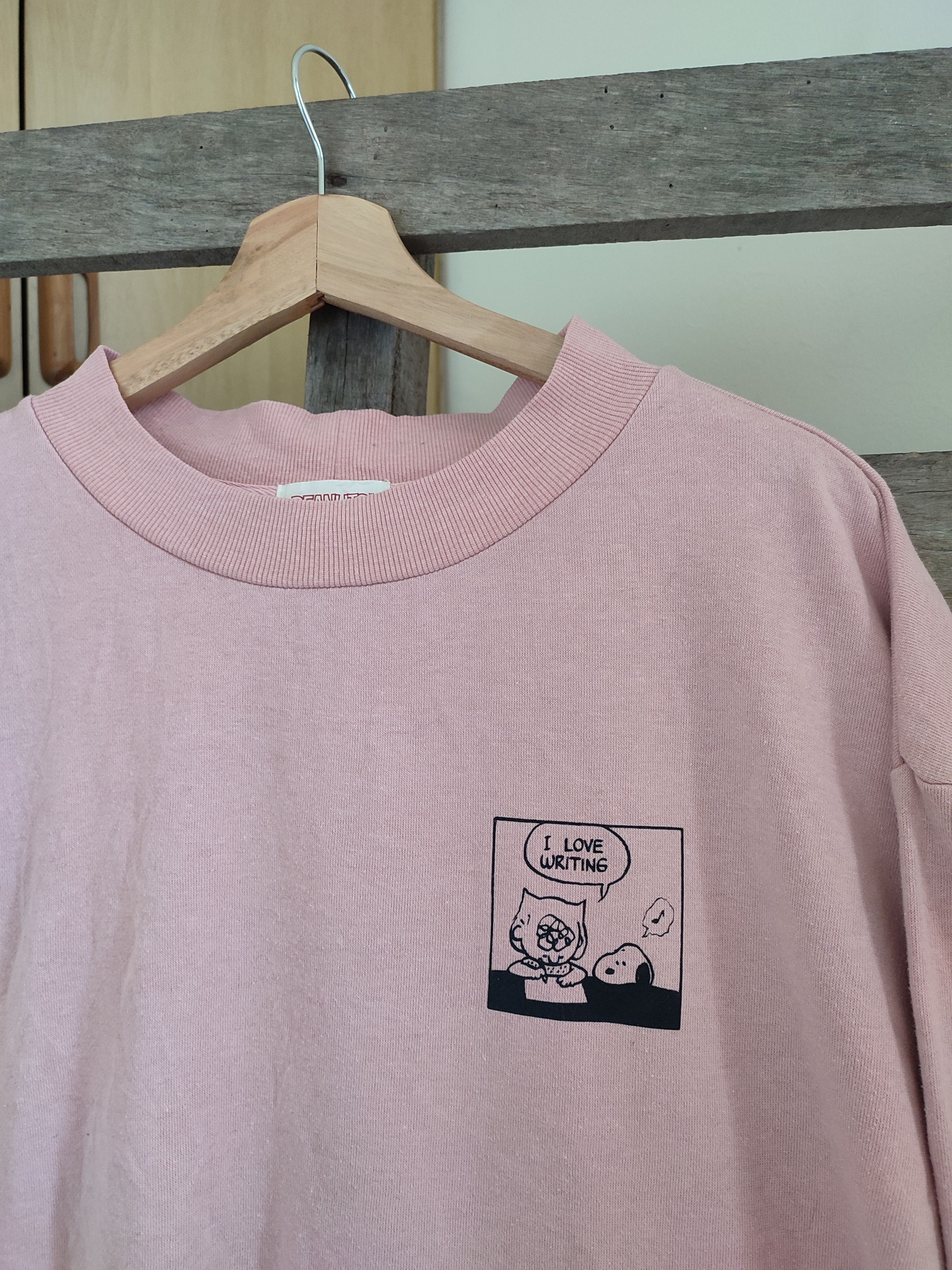 Cartoon Network Vintage Peanut ' I Love Writing ' Sweatshirt Size US XL / EU 56 / 4 - 5 Thumbnail