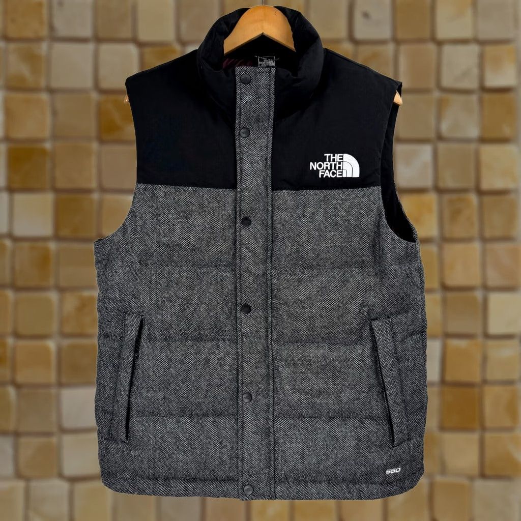 The North Face VINTAGE The North Face Puffer Vest 550 Gray Knit Mens M Medium Jacket Vest Size US M / EU 48-50 / 2 - 1 Thumbnail