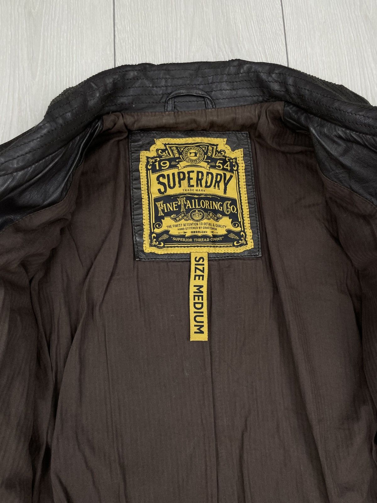 Leather × Superdry SuperDry Leather Black Men’s Jacket Size M Size US M / EU 48-50 / 2 - 3 Thumbnail