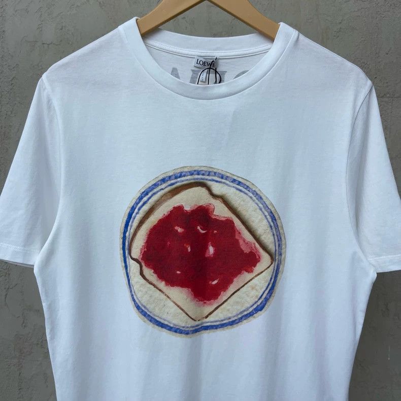 Loewe loewe White Jam Toast Logo Short Sleeve 2506-Nextarrow Size US S / EU 44-46 / 1 - 3 Thumbnail