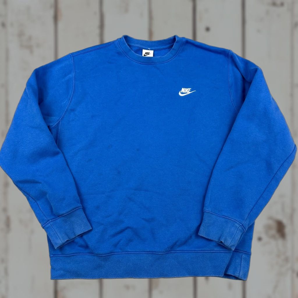 Nike Nike Sweatshirt Men Medium Blue Embroidered Swoosh Crewneck Pullover Gym & Training Regular Size M Size US M / EU 48-50 / 2 - 1 Thumbnail