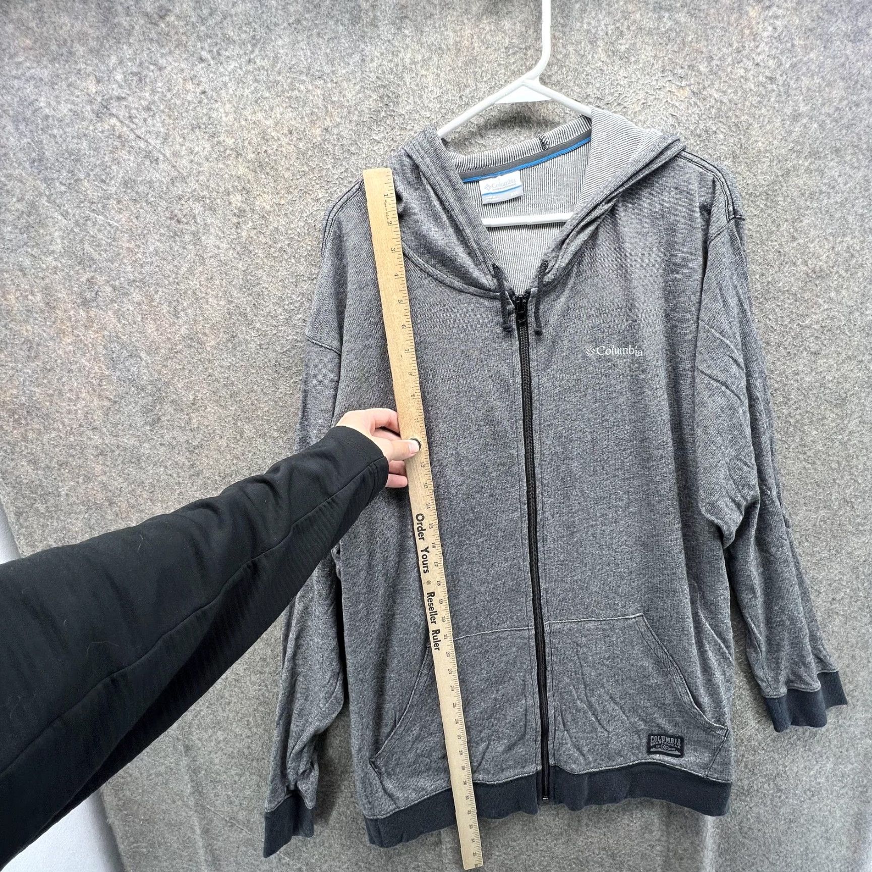 Logo 7 Columbia Hoodie Mens 2XL Gray Full Zip Knit Sweatshirt Pockets Casual Size US XXL / EU 58 / 5 - 6 Thumbnail