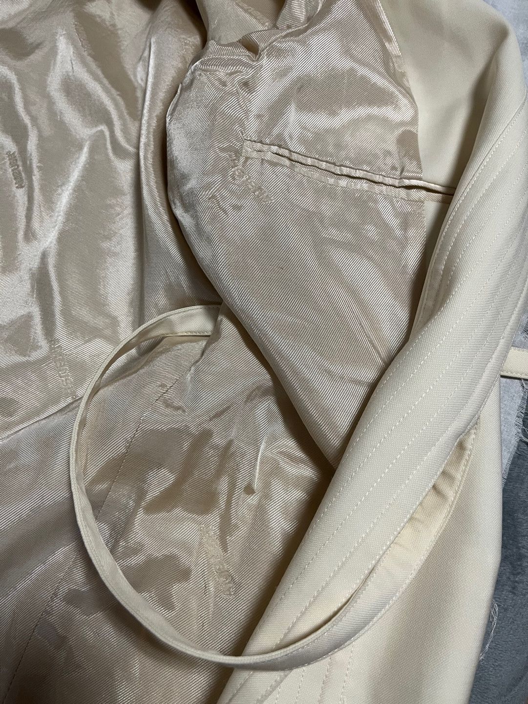 Kimono strap blazer jacket / ivory cream