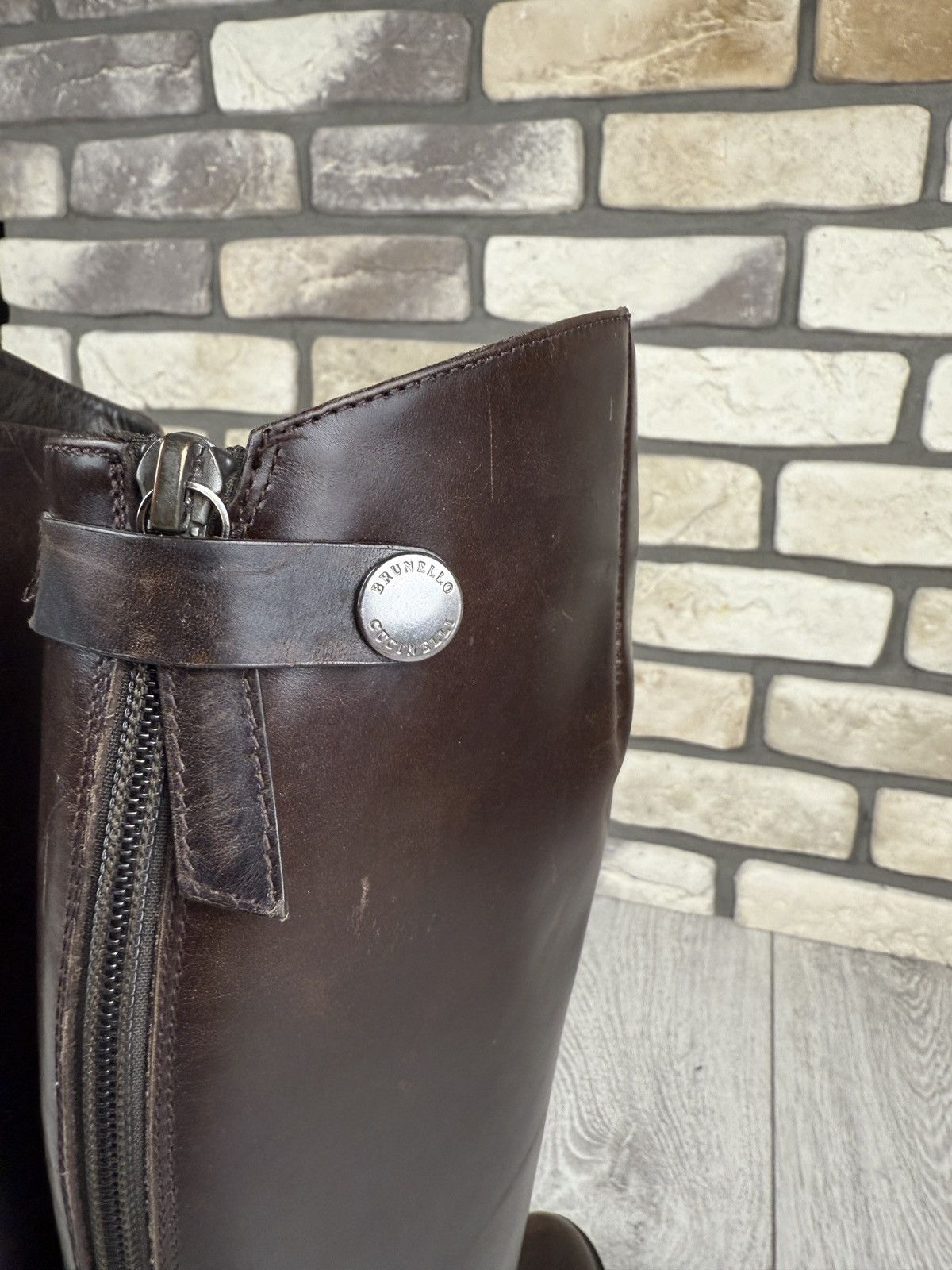 Brunello Cucinelli × Designer Very rare Brunello Cucinelli Leather boots Size US 7 / IT 37 - 6 Thumbnail