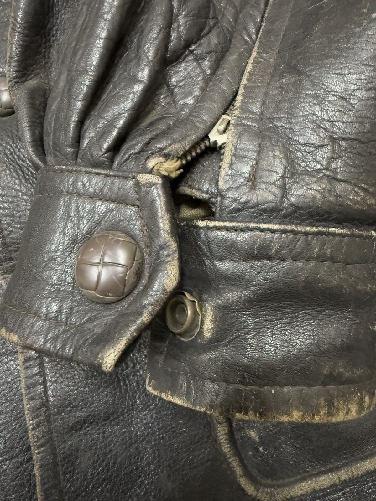 Genuine Leather Vintage Nour Style High Classes Fur Leather Jacket Size US M / EU 48-50 / 2 - 8 Thumbnail