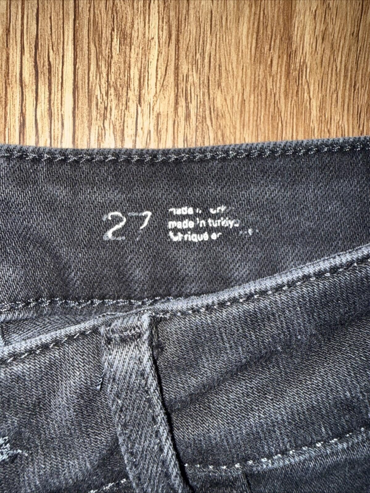 Other Pilcro The Yaya Jeans Black Frayed Hem Cropped Anthropologie Size 27" / US 4 / IT 40 - 2 Thumbnail