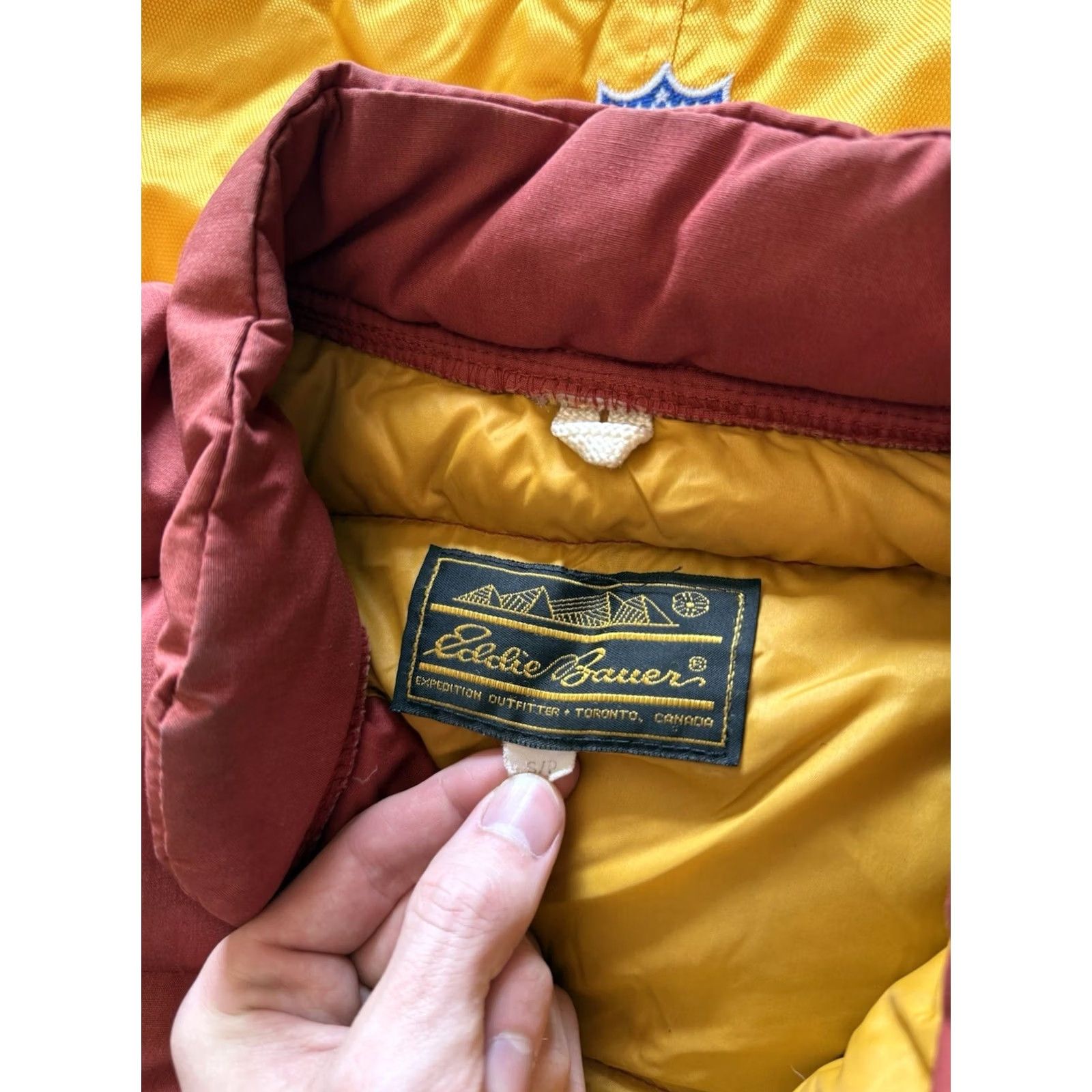 Eddie Bauer VINTAGE Eddie Bauer Vest Orange Goose Down Nylon Quilted 80s 80’s Size S Men’s Small Mens Size US S / EU 44-46 / 1 - 2 Thumbnail