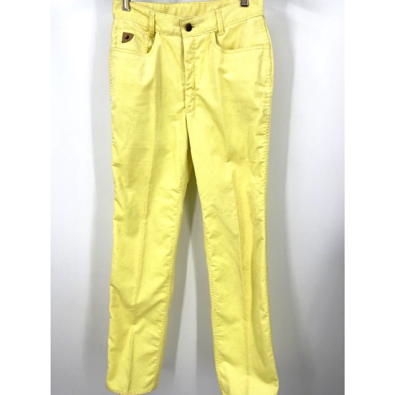 Vintage VINTAGE Lois Pants Womens 30x34 Bright Yellow Corduroy High Waisted Read Size 30" / US 8 / IT 44 - 2 Thumbnail