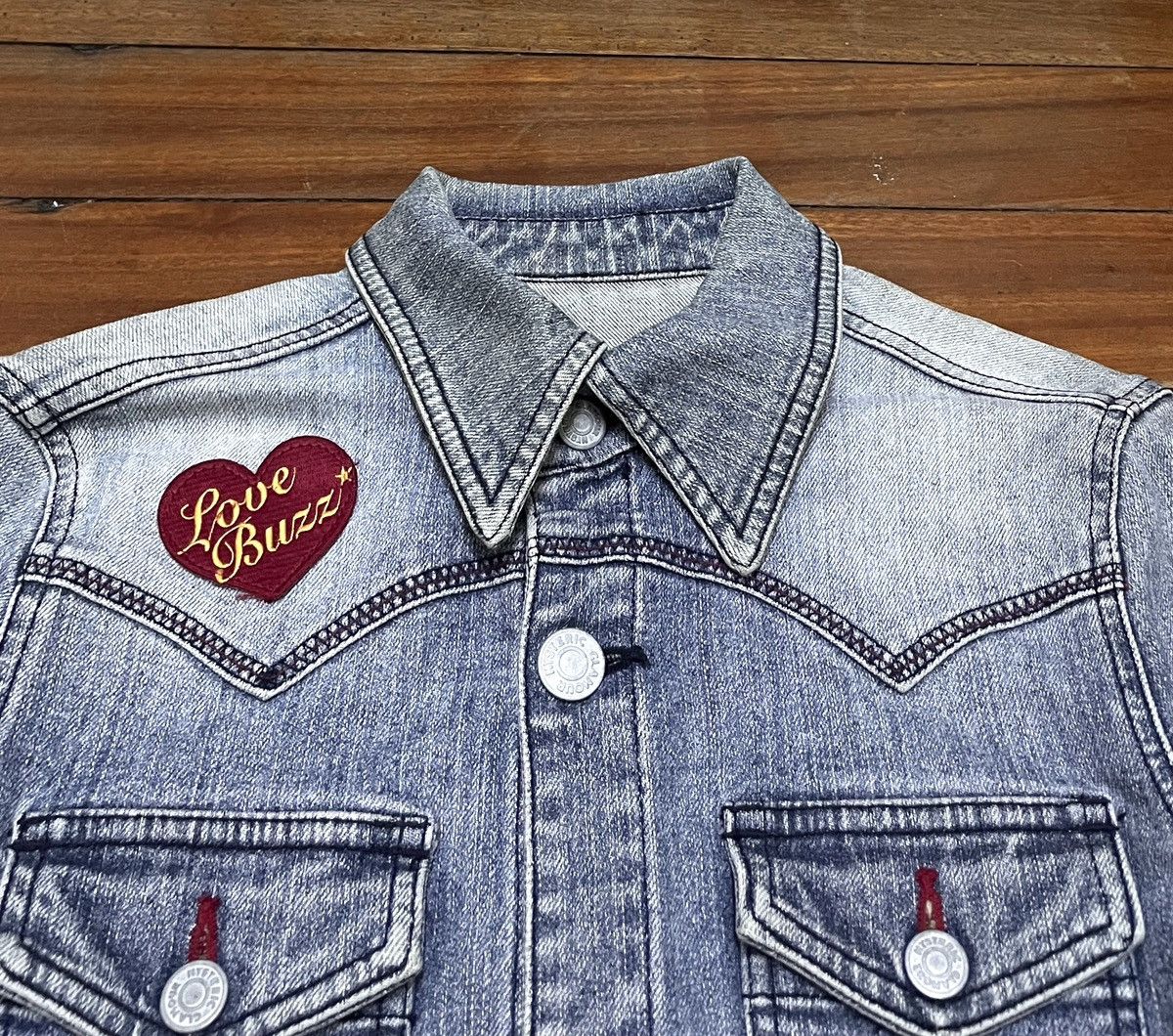 Hysteric Glamour × Japanese Brand × Vintage Very Rare Vintage Brand Hysteric Glamour Denim Jacket 1990s Size US M / EU 48-50 / 2 - 3 Thumbnail