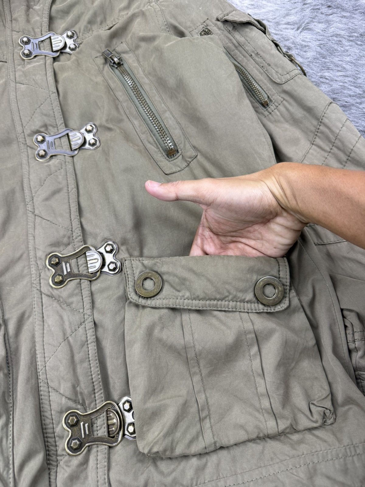 If Six Was Nine Japanese Designer like L.G.B. Fur Raccoon Jacket Size US S / EU 44-46 / 1 - 13 Thumbnail