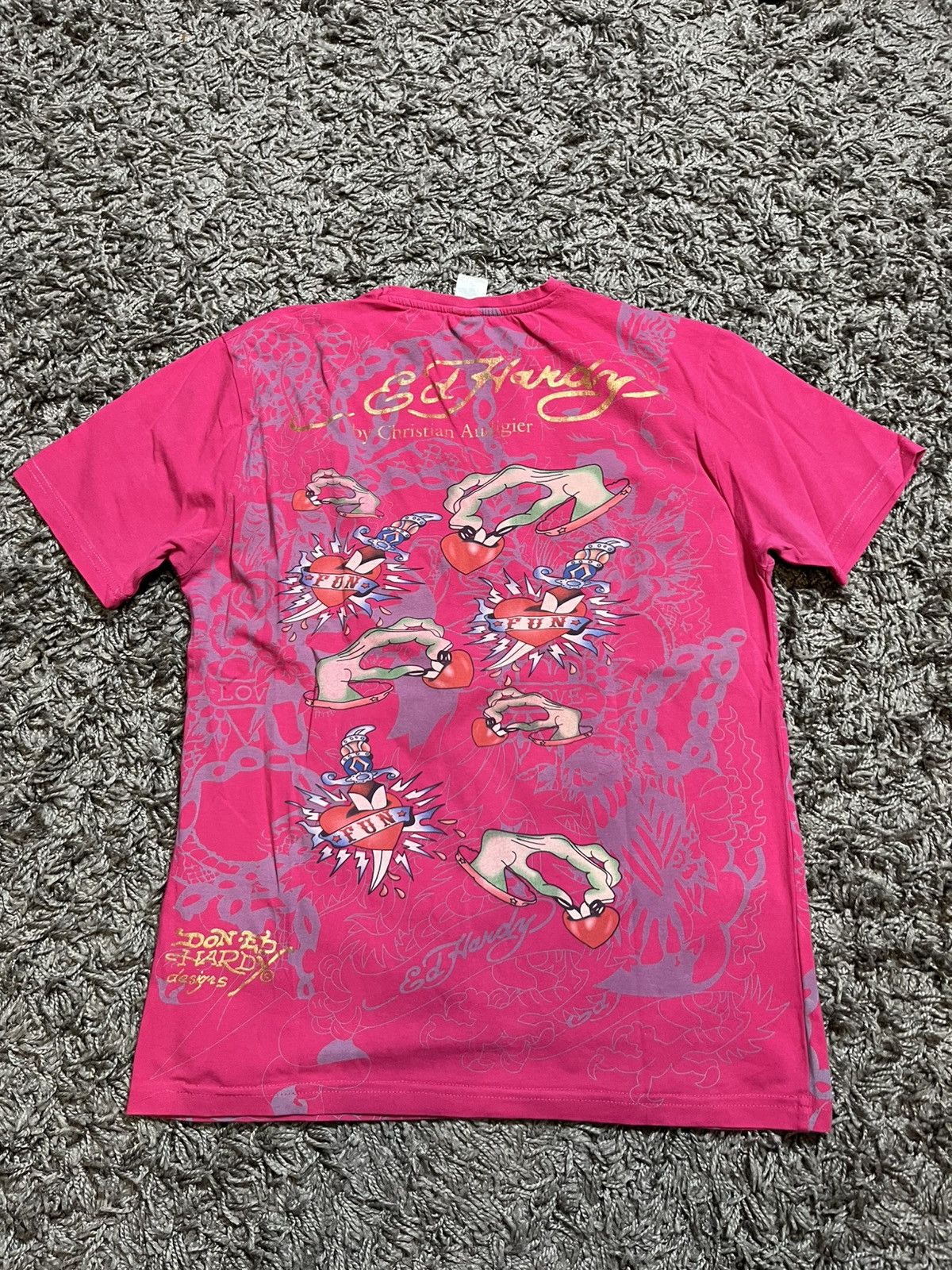 Ed Hardy ED HARDY VINTAGE Y2K CHRISTIAN AUDIGIER COTTON WOMENS SHIRT Size M / US 6-8 / IT 42-44 - 4 Thumbnail