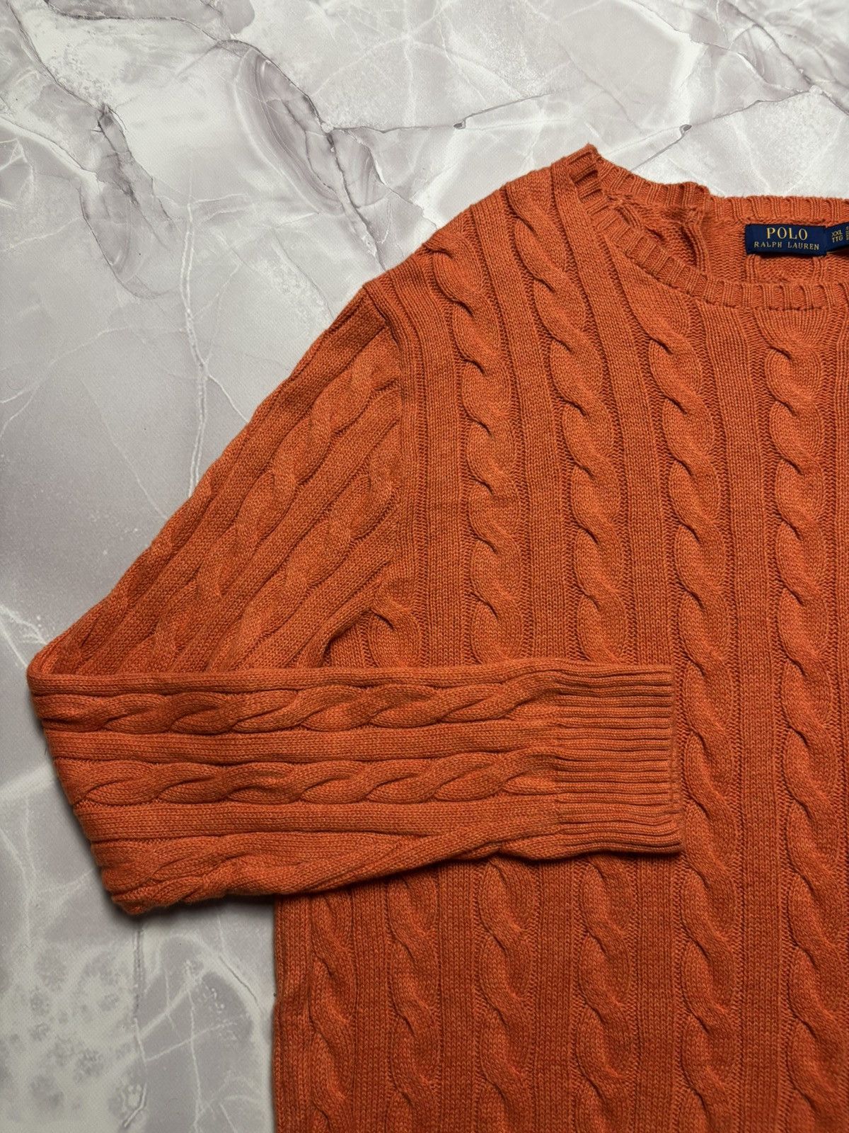 Polo Ralph Lauren Polo Ralph Lauren Cable-Knit Cotton Sweater Orange Mens 2XL Size US XXL / EU 58 / 5 - 5 Thumbnail