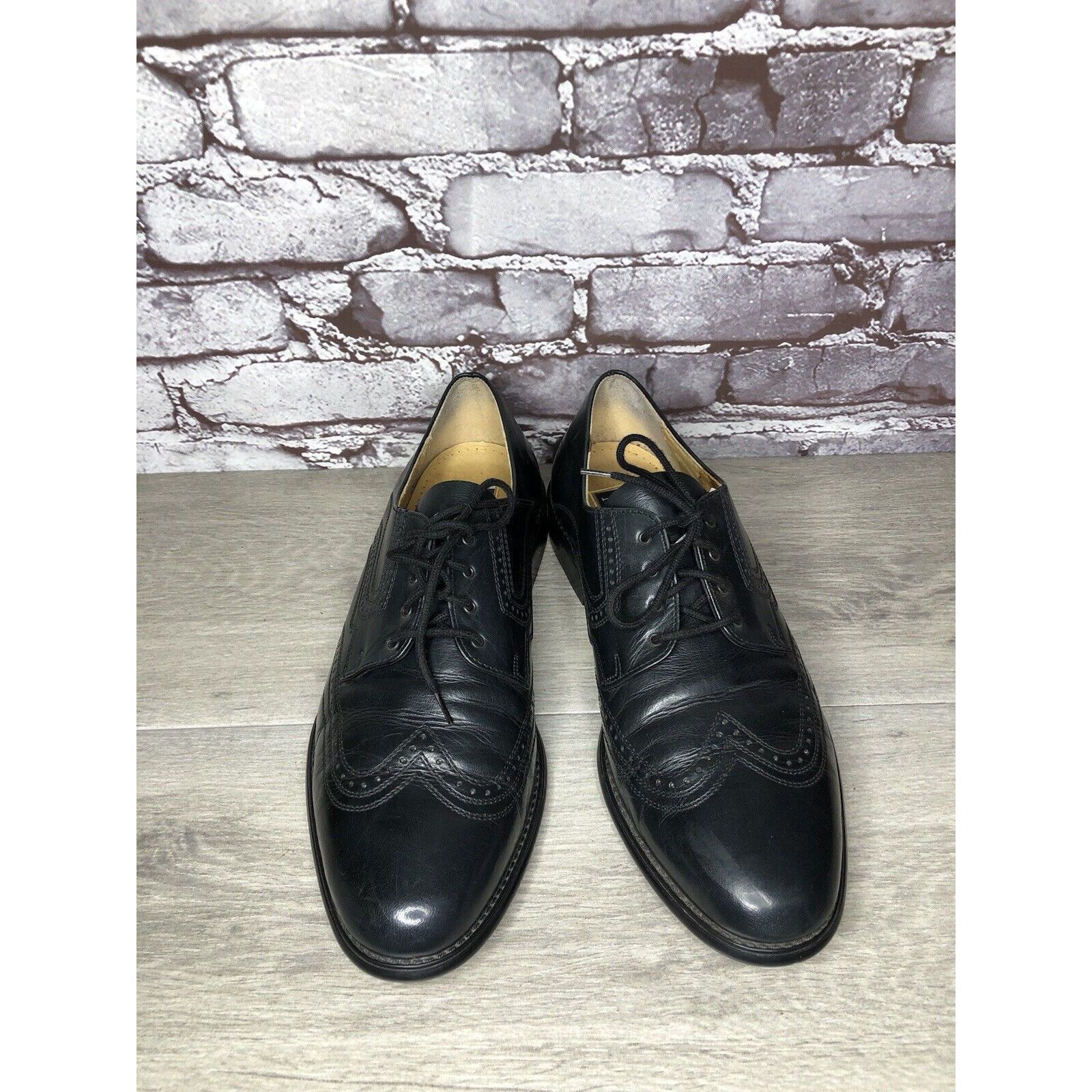 Other M. JOHN Classic Black Leather Wingtip Oxford Lace Dress Shoe Size US 10 / EU 43 - 18 Thumbnail