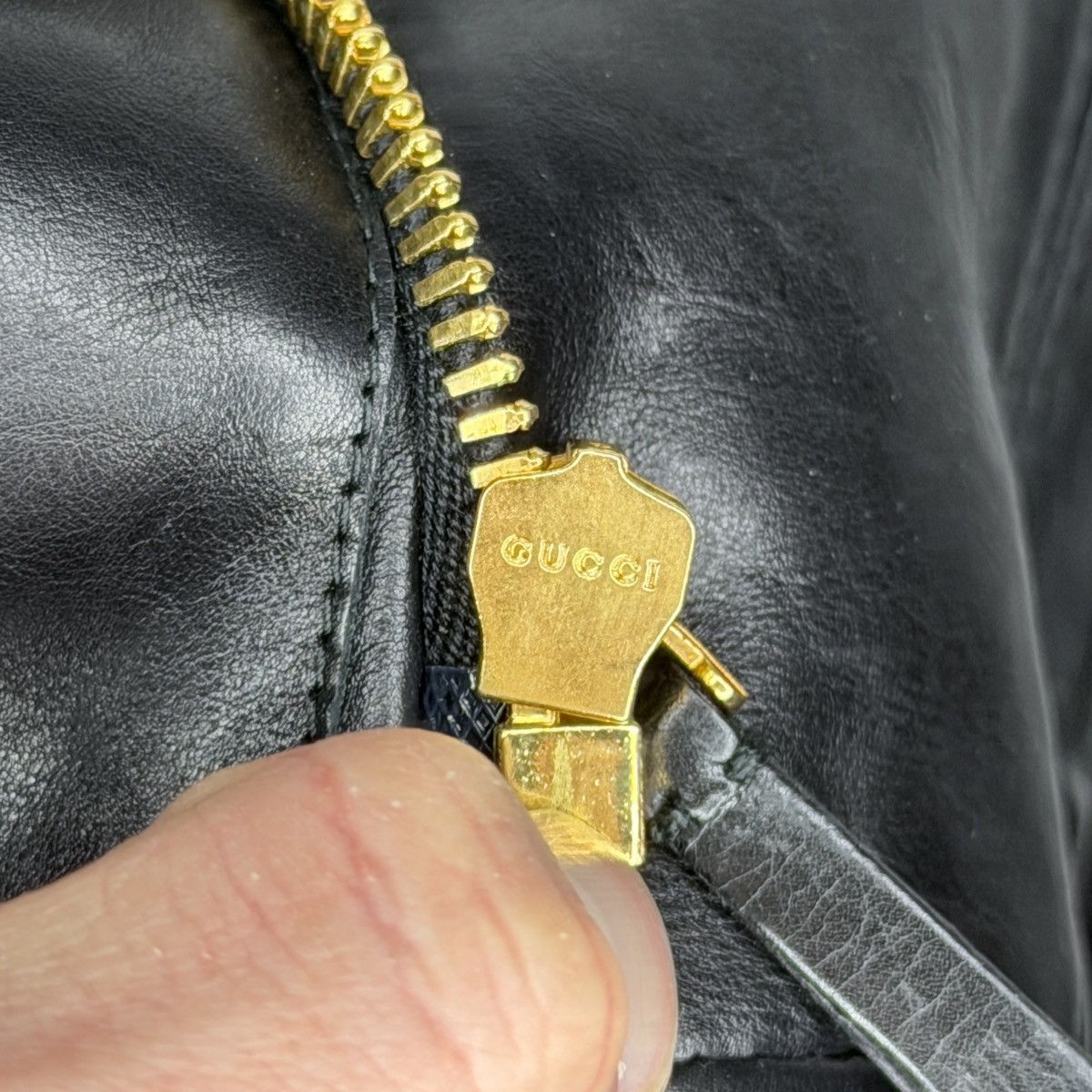 Gucci Gucci Black Leather Jacket Biker by Tom Ford Y2K Size S / US 4 / IT 40 - 15 Thumbnail