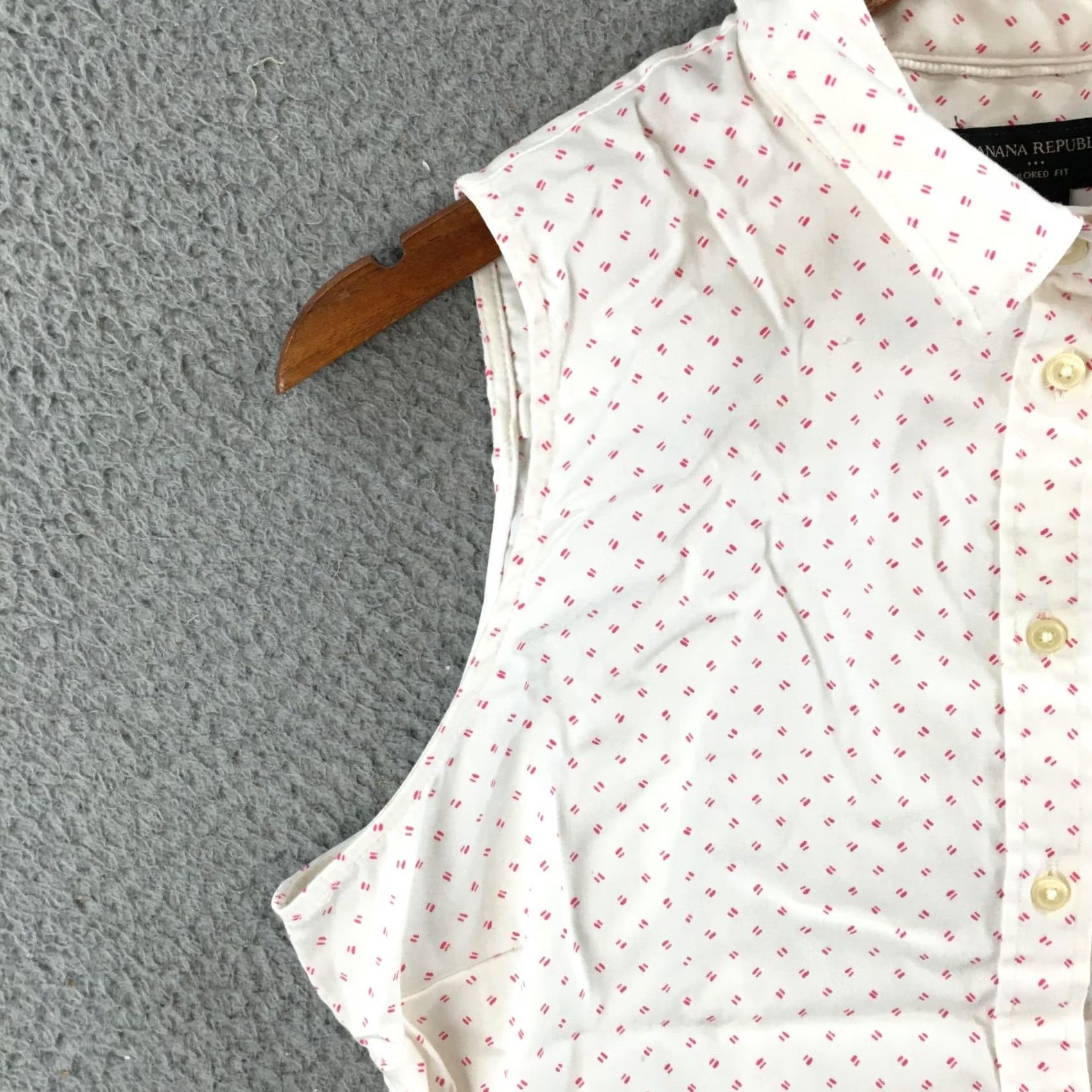 Banana Republic Banana Republic Button Up Shirt Womens 8 Sleeveless Cotton White Size M / US 6-8 / IT 42-44 - 4 Thumbnail
