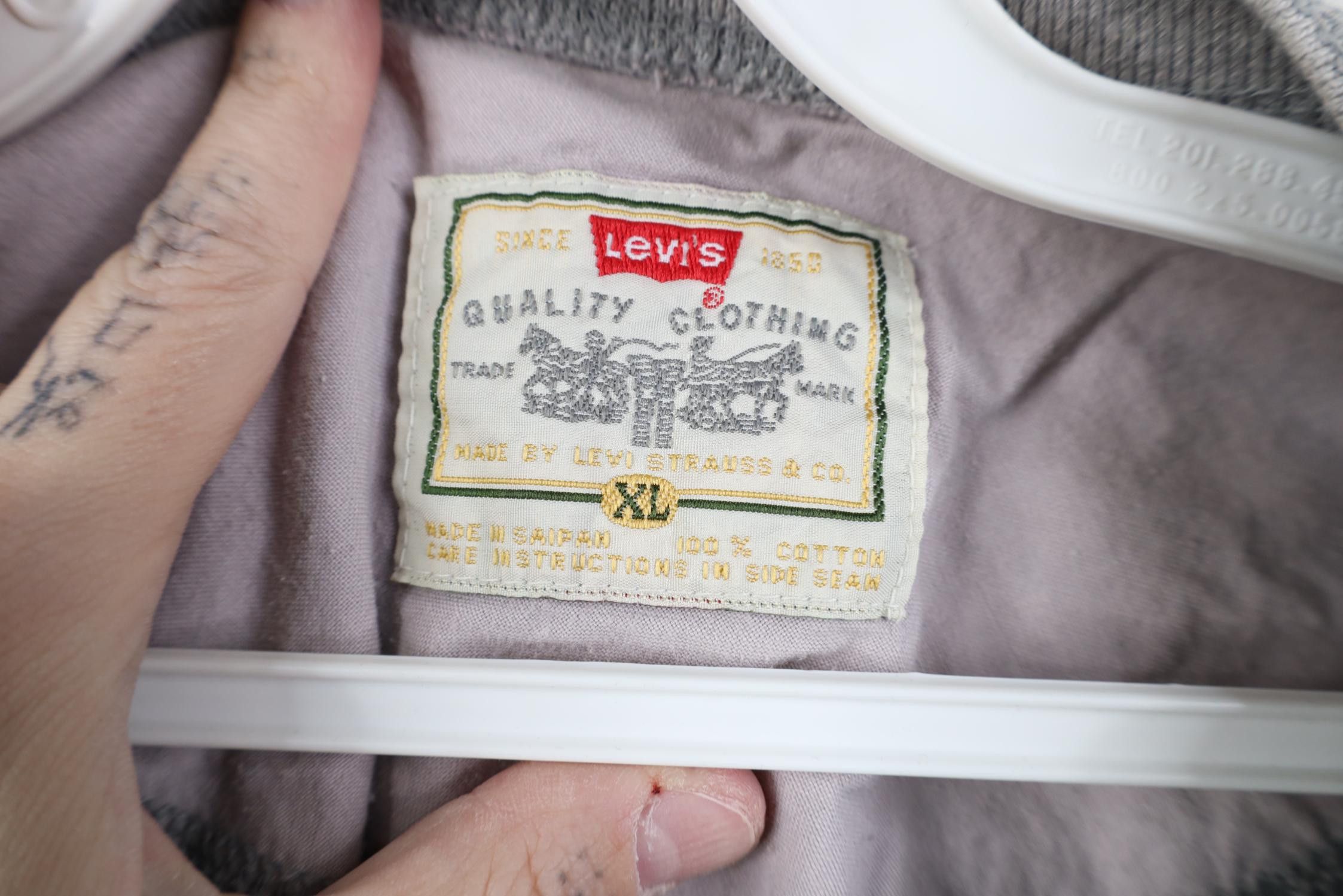 Levi's Vintage 90s Levis Knit Short Sleeve Henley T-Shirt Gray Size US XL / EU 56 / 4 - 9 Thumbnail