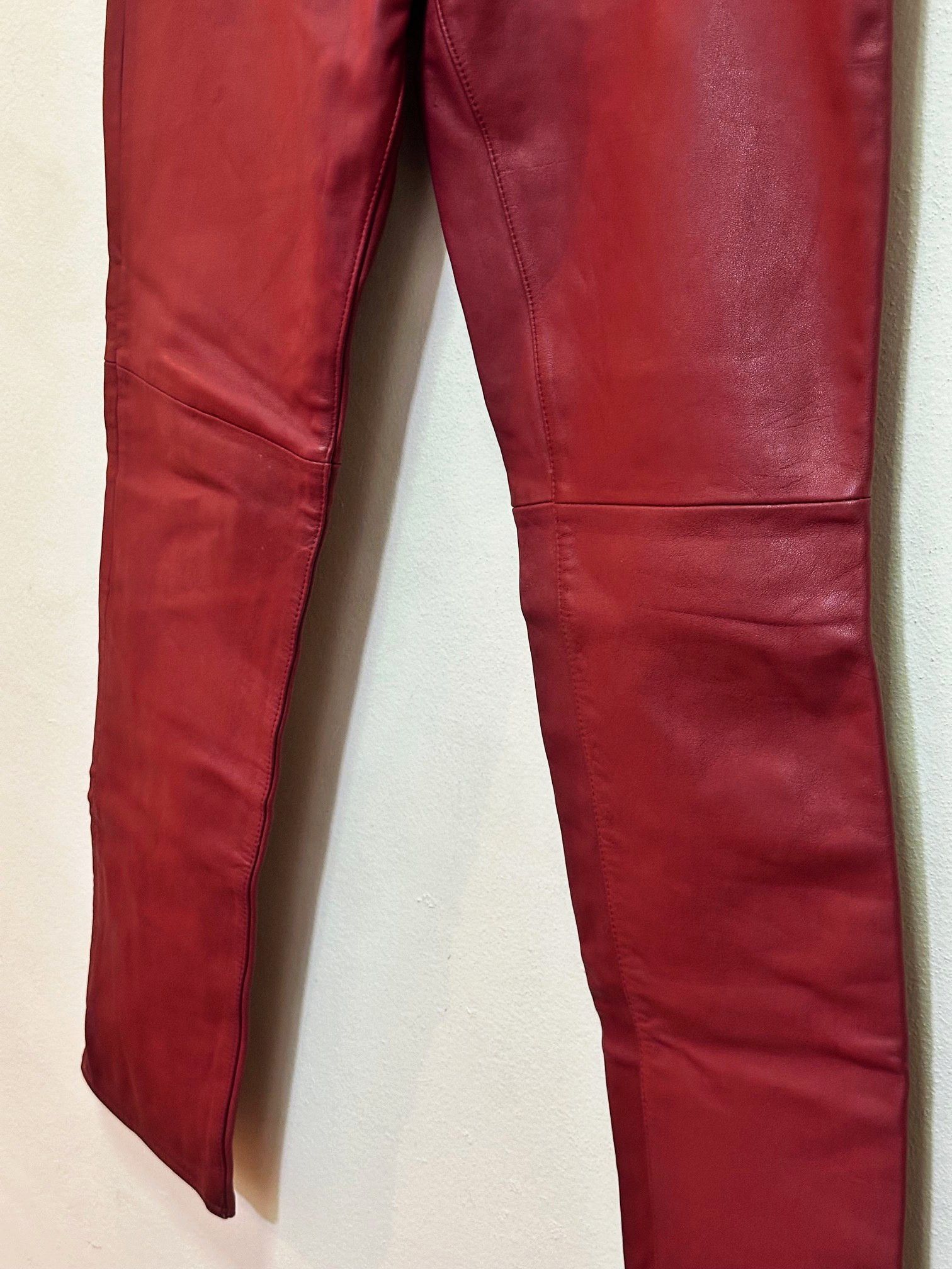 Paul Smith [FINAL PRICE] Paul Smith Red Leather Pants Size US 31 - 8 Thumbnail