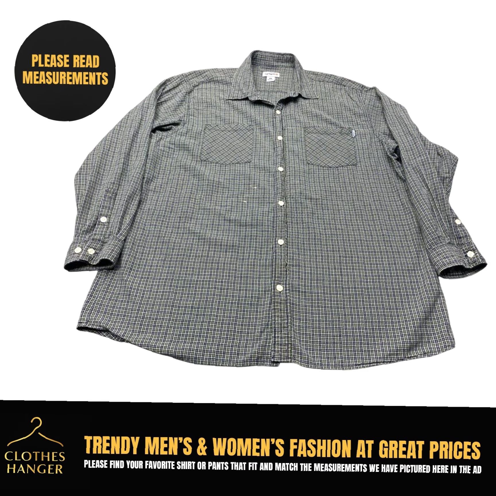 Carhartt VINTAGE Carhartt Button Down Work Shirt Size 2XL Plaid Long Sleeve S220 FTG Green 8283 Size US XXL / EU 58 / 5 - 2 Thumbnail