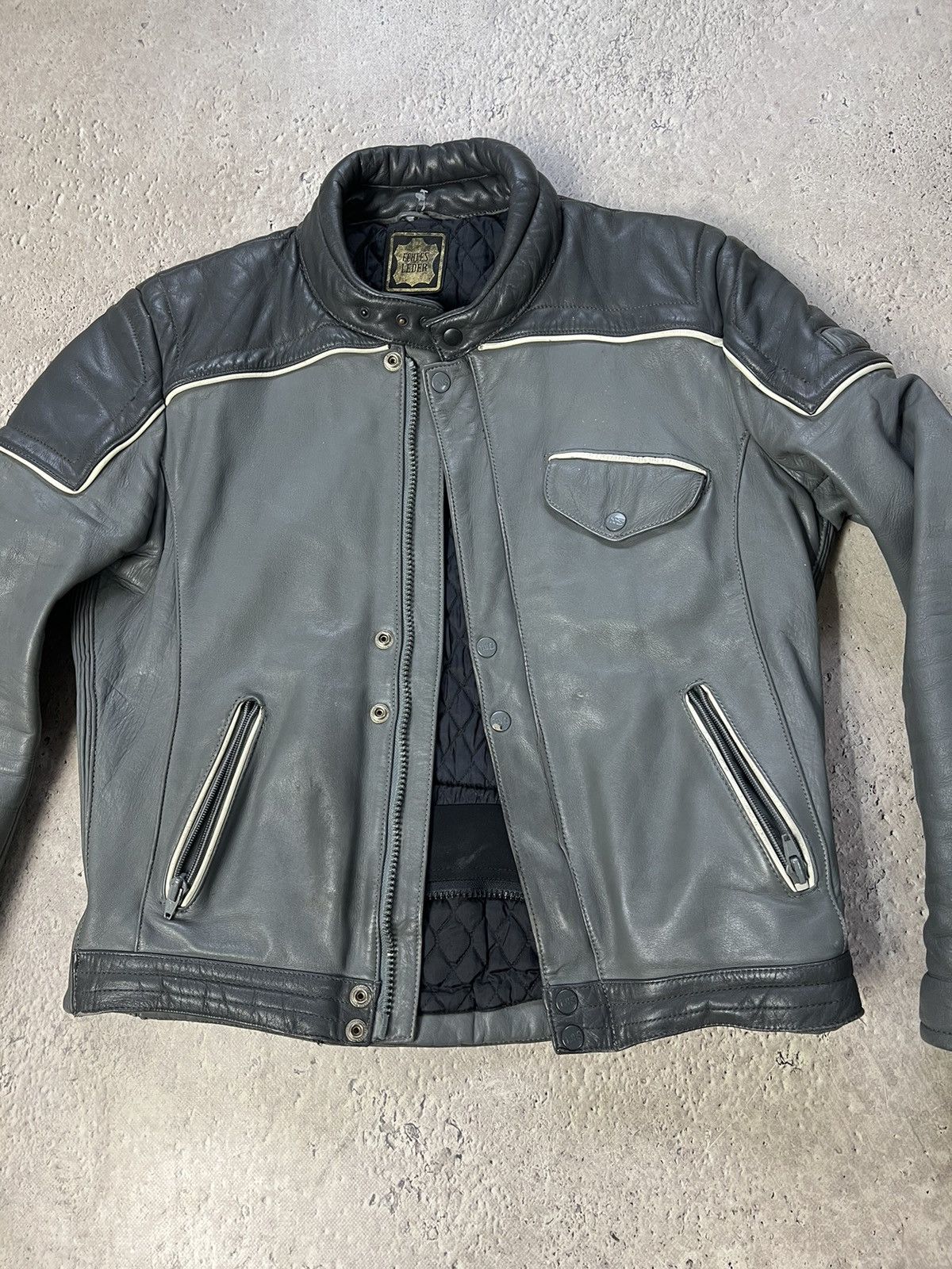 Harley Davidson × Vintage 90s Vintage Grunge Distressed Biker Leather Jacket Size US M / EU 48-50 / 2 - 8 Thumbnail