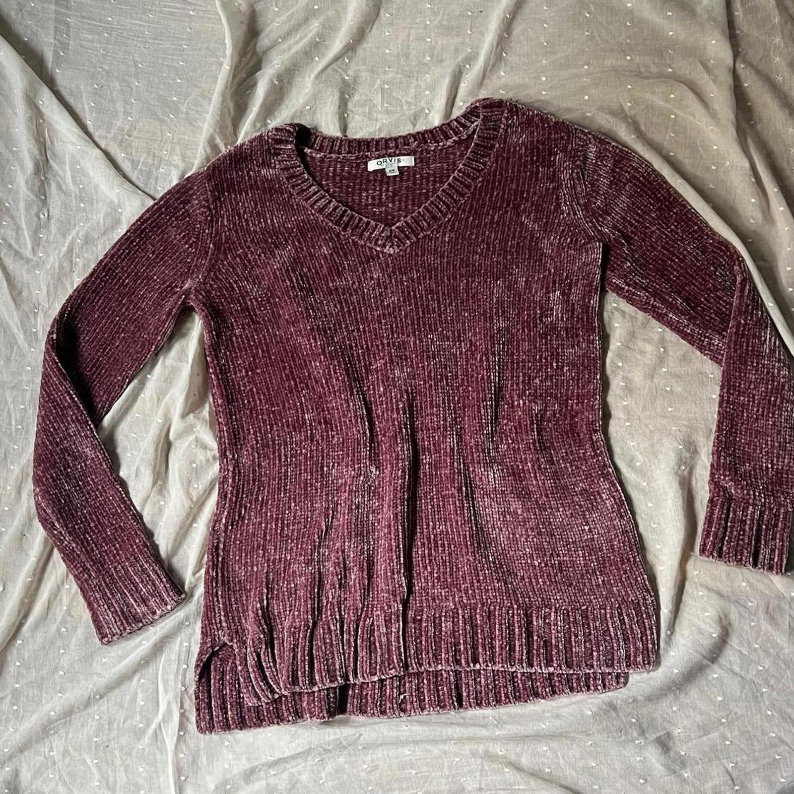 Orvis Orvis Women's Burgundy Sweater Size S / US 4 / IT 40 - 2 Thumbnail