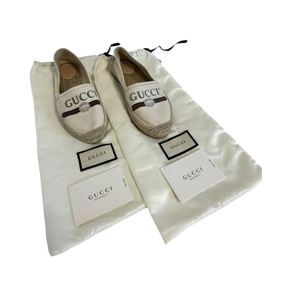 Gucci Gucci Charlotte Platform Cream Canvas Espadrilles Size 39 Size US 9 / IT 39 - 2 Thumbnail