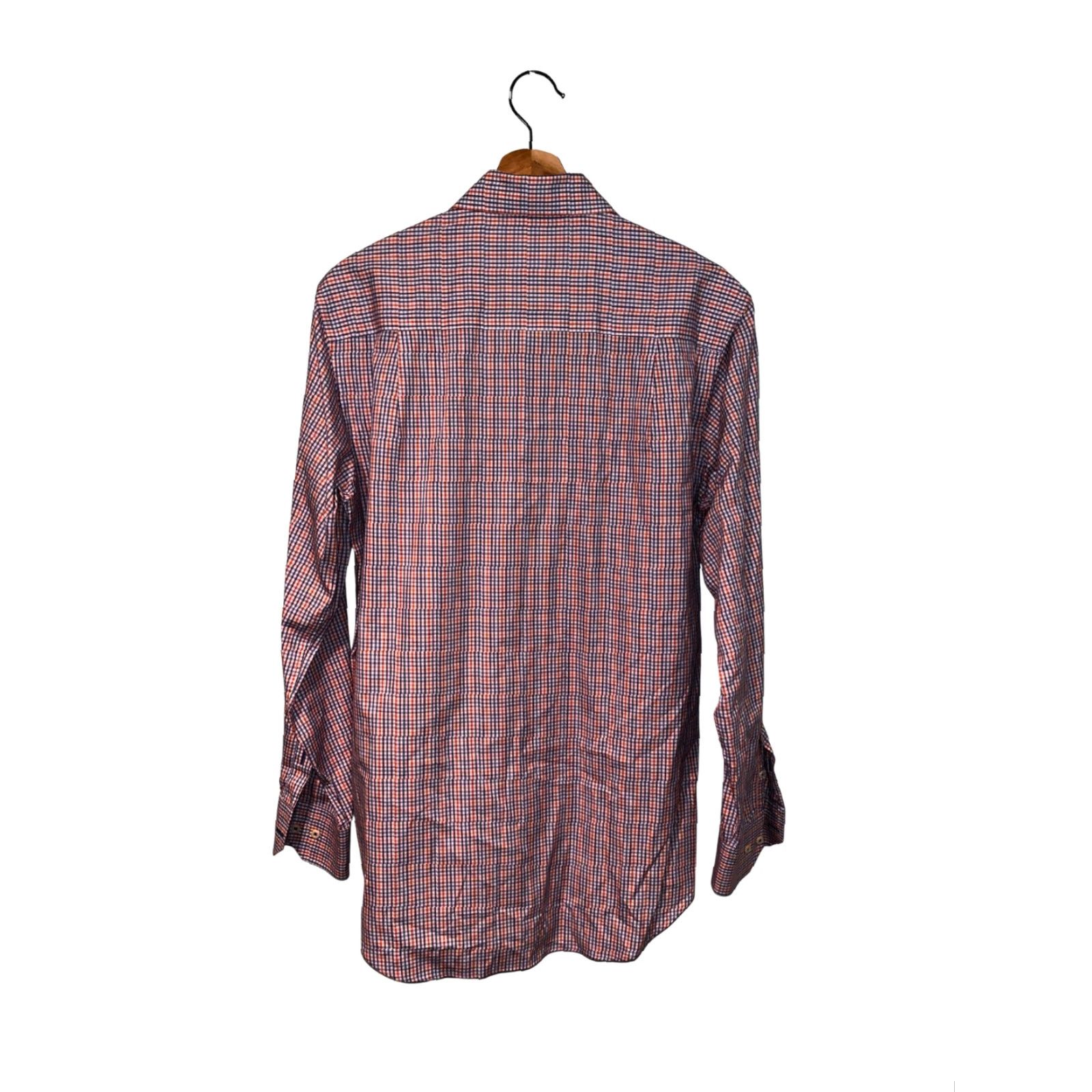 David Donahue David Donahue Toast Brushed Plaid Shirt Mens M Cotton Twill Button-Up Long Sleeve Shirt Multicolor Open Collar M Size US M / EU 48-50 / 2 - 4 Thumbnail
