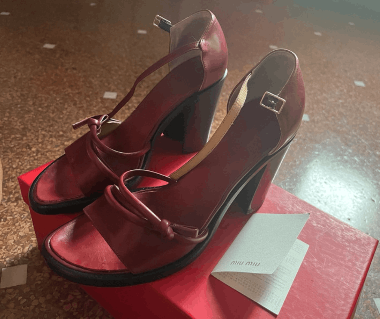 Miu Miu × Prada × Vintage Miu Miu Shoes Heels Sandals Prada Leather Vintage Size US 6.5 / IT 36.5 - 1 Thumbnail