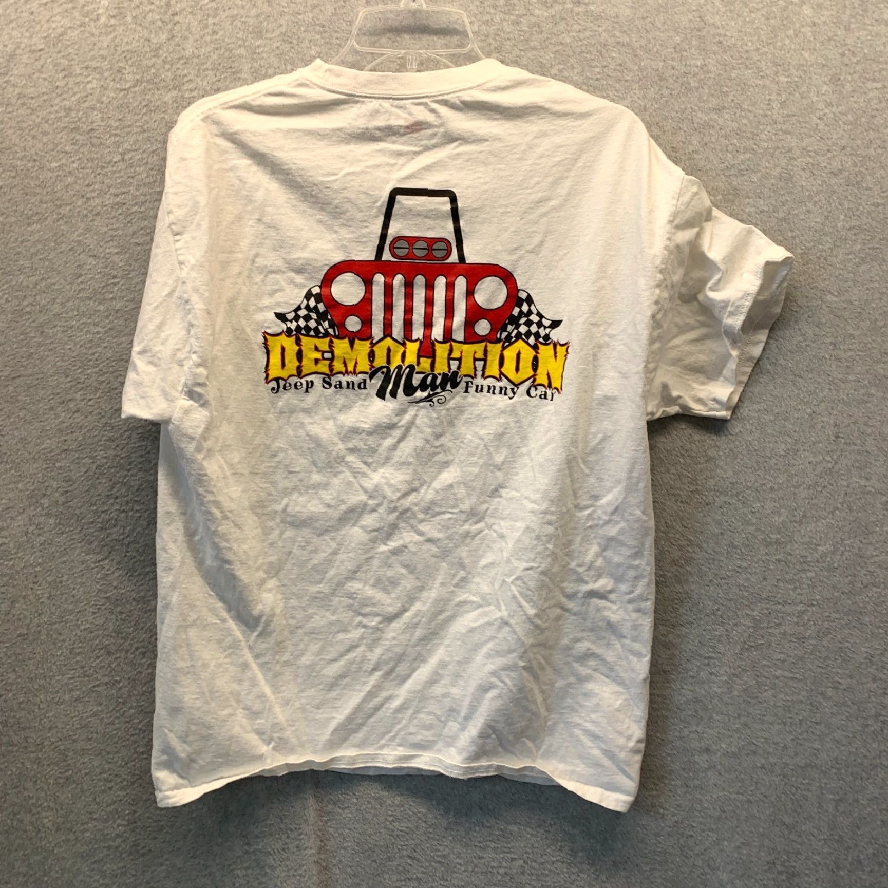 Hanes VINTAGE Demolition Man Shirt Hanes Mens Large White T-Shirt Funny Casual 2020s Man White Logo Crew Neck Short Sleeve Size US L / EU 52-54 / 3 - 5 Thumbnail