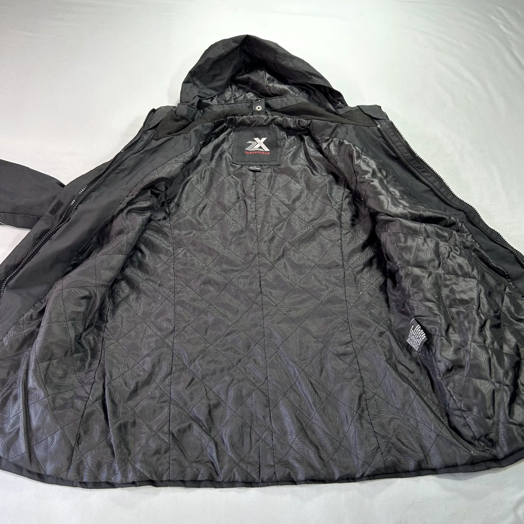 ZeroXposur ZeroXposur Jacket Womens Large Black Hooded Quilted Lined Waterproof Coat Size L / US 10 / IT 46 - 3 Thumbnail