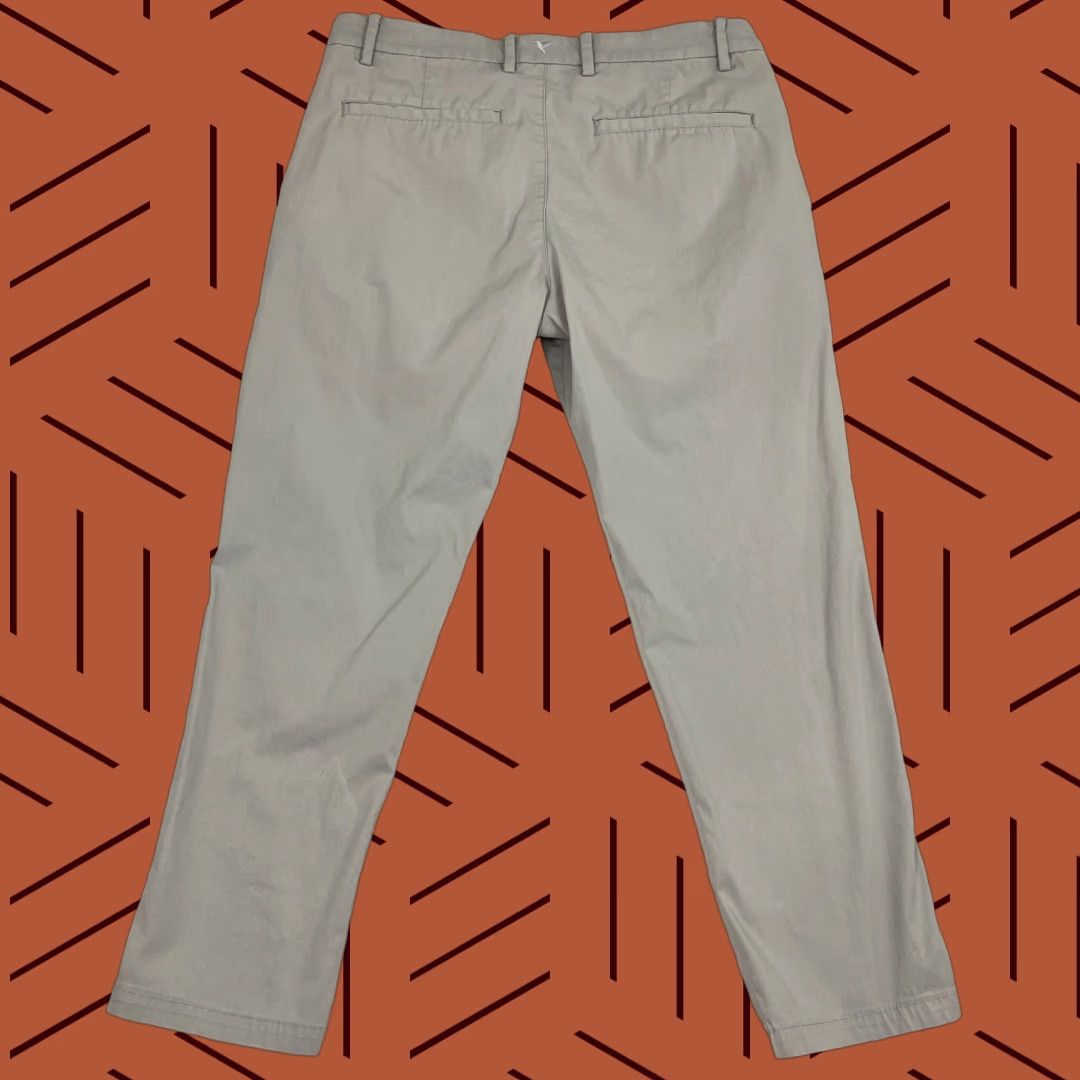 Vintage Bird Dogs Pants Mens 34 x 27 Lined Gray Active Performance Golf Stretch Travel Chino Slim 5-Pocket Front Flat Front Button Zip Casual Mens Size US 34 / EU 50 - 1 Thumbnail