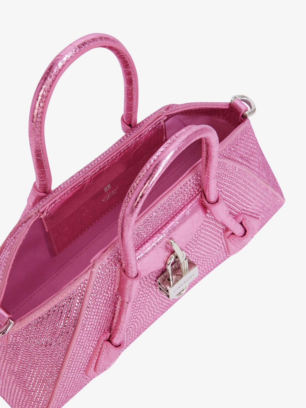 🔥$4.9K VALUE🔥 Mini Antigona Stretch bag in satin and strass