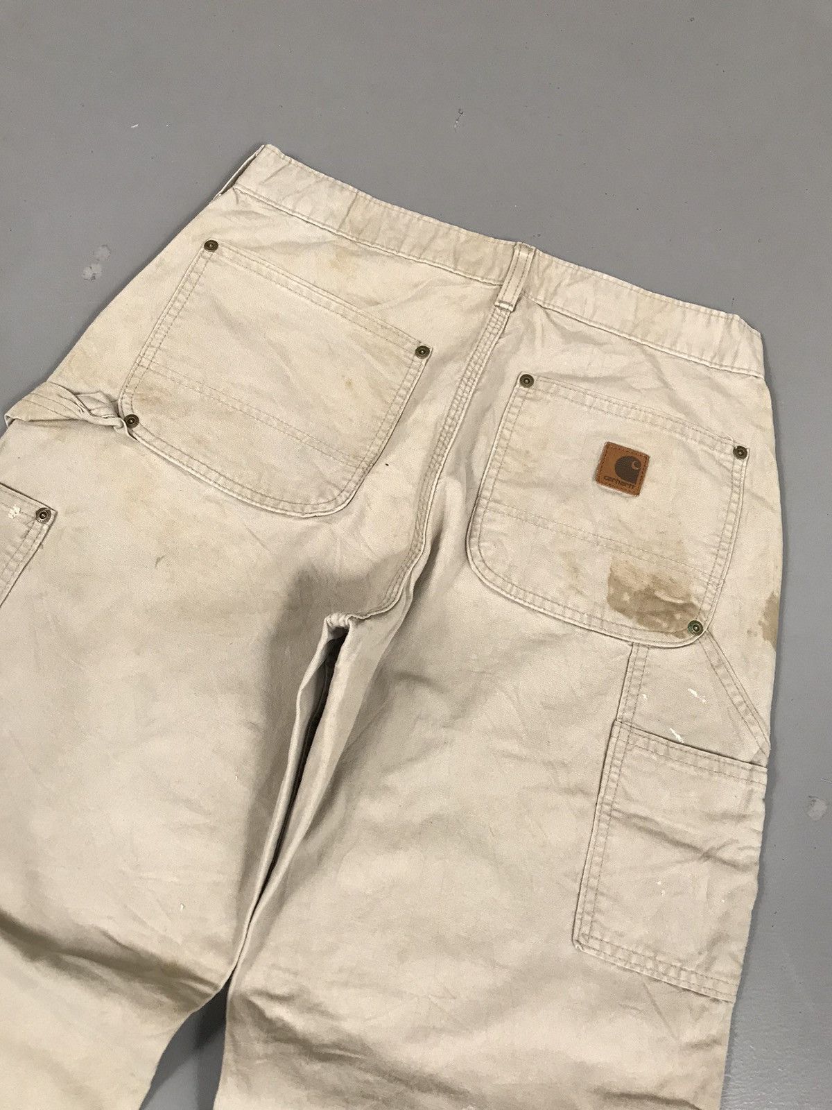Vintage Vintage Carhartt B195 TAN double knee pants Grailed