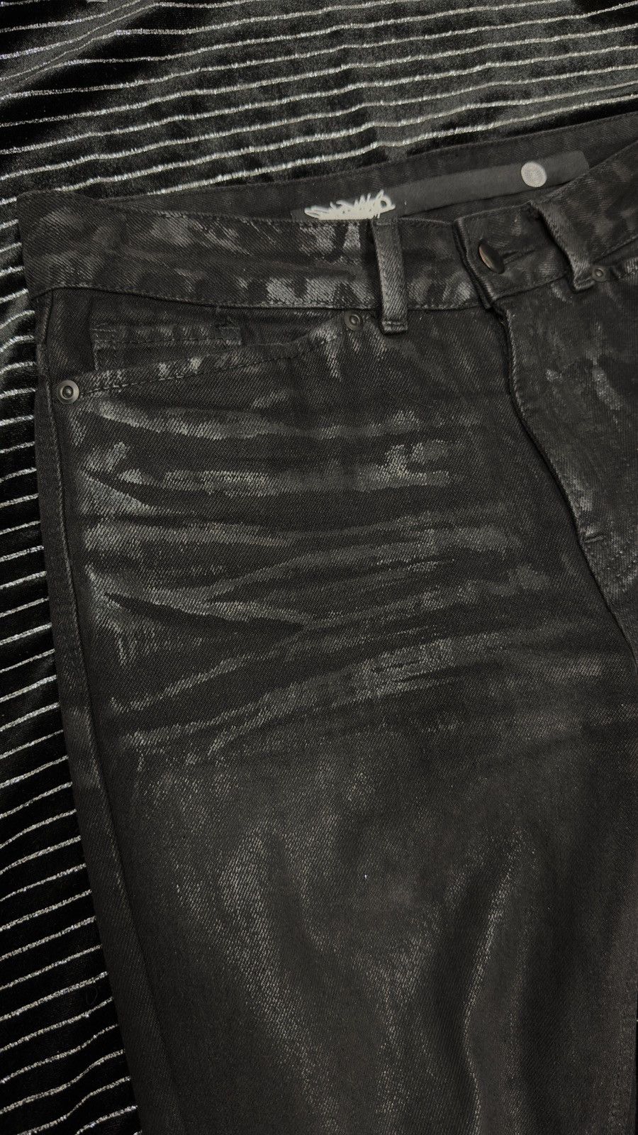 Japanese Brand metallic painted jeans Size US 32 / EU 48 - 4 Thumbnail