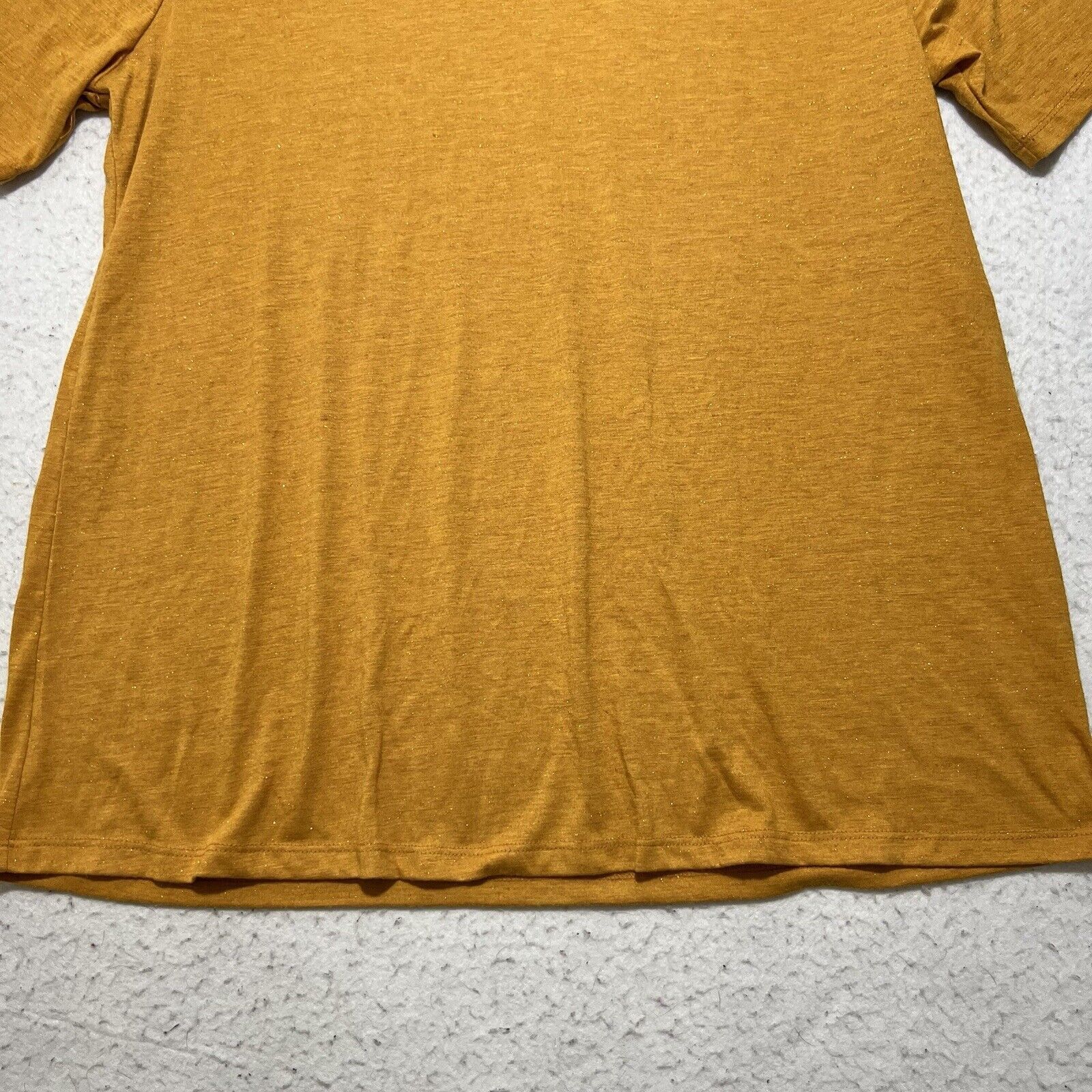Other Lane Bryant 10/12 Perfect Glitter Mustard Yellow T Shirt Size XL / US 12-14 / IT 48-50 - 6 Thumbnail