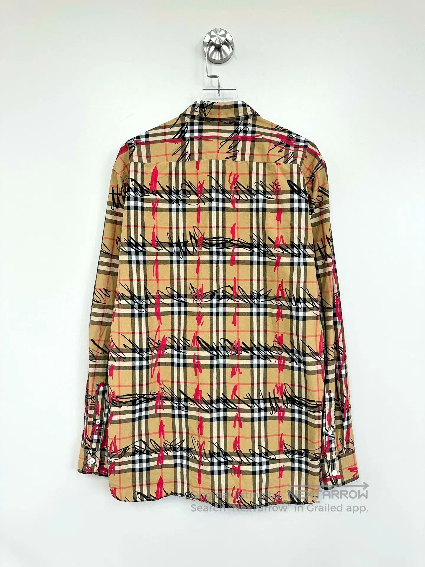 Burberry Burberry Classic Khaki Plaid Graffiti Shirt| Size US M / EU 48-50 / 2 - 2 Thumbnail