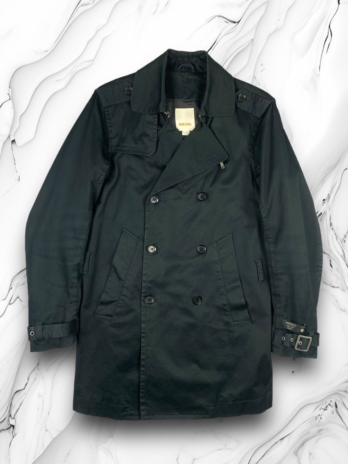 Vintage Diesel Trench Coat Jacket Size S